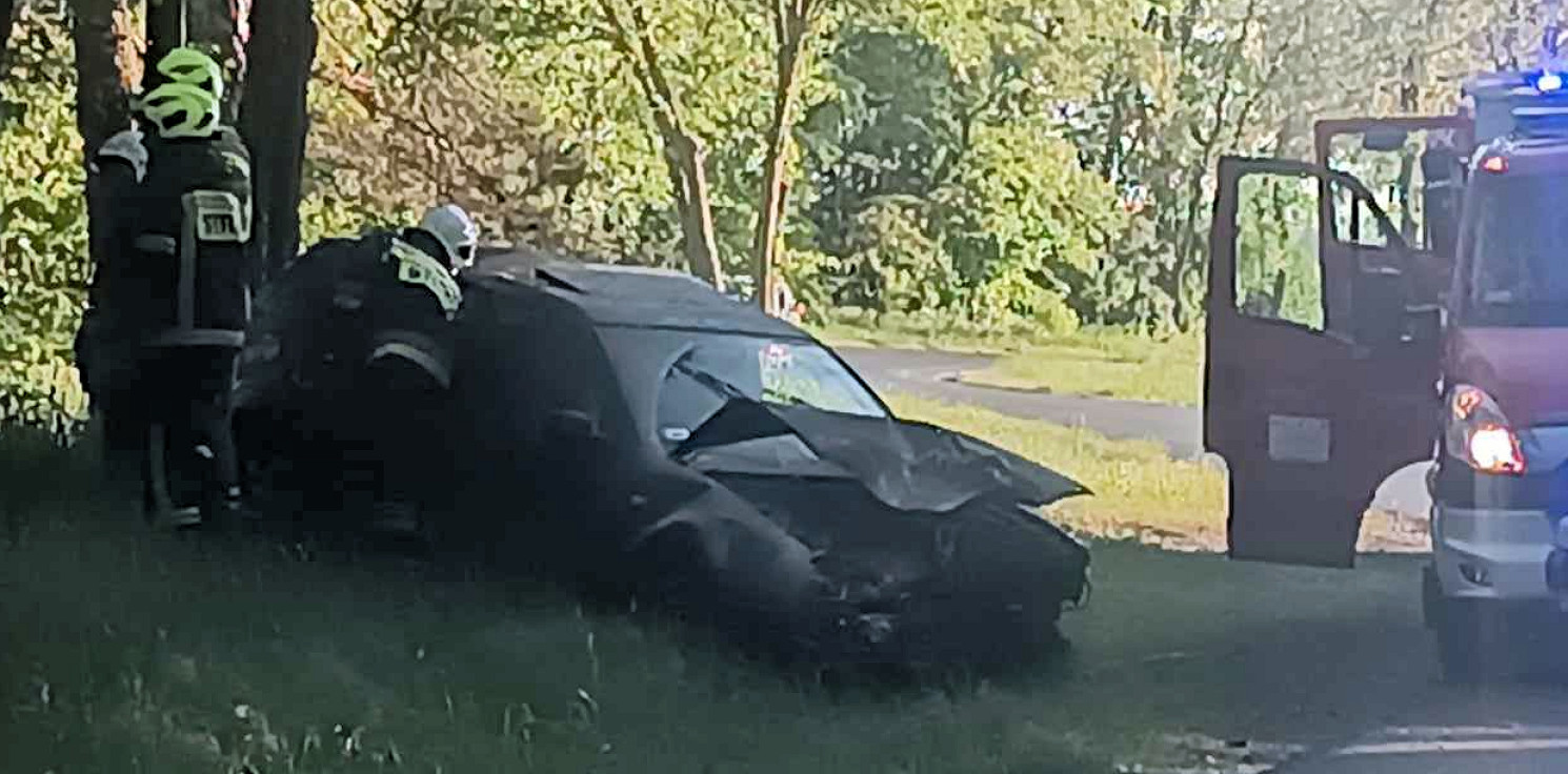 Kruszwica.online - Auto uderzyło w drzewo, trwa akcja służb