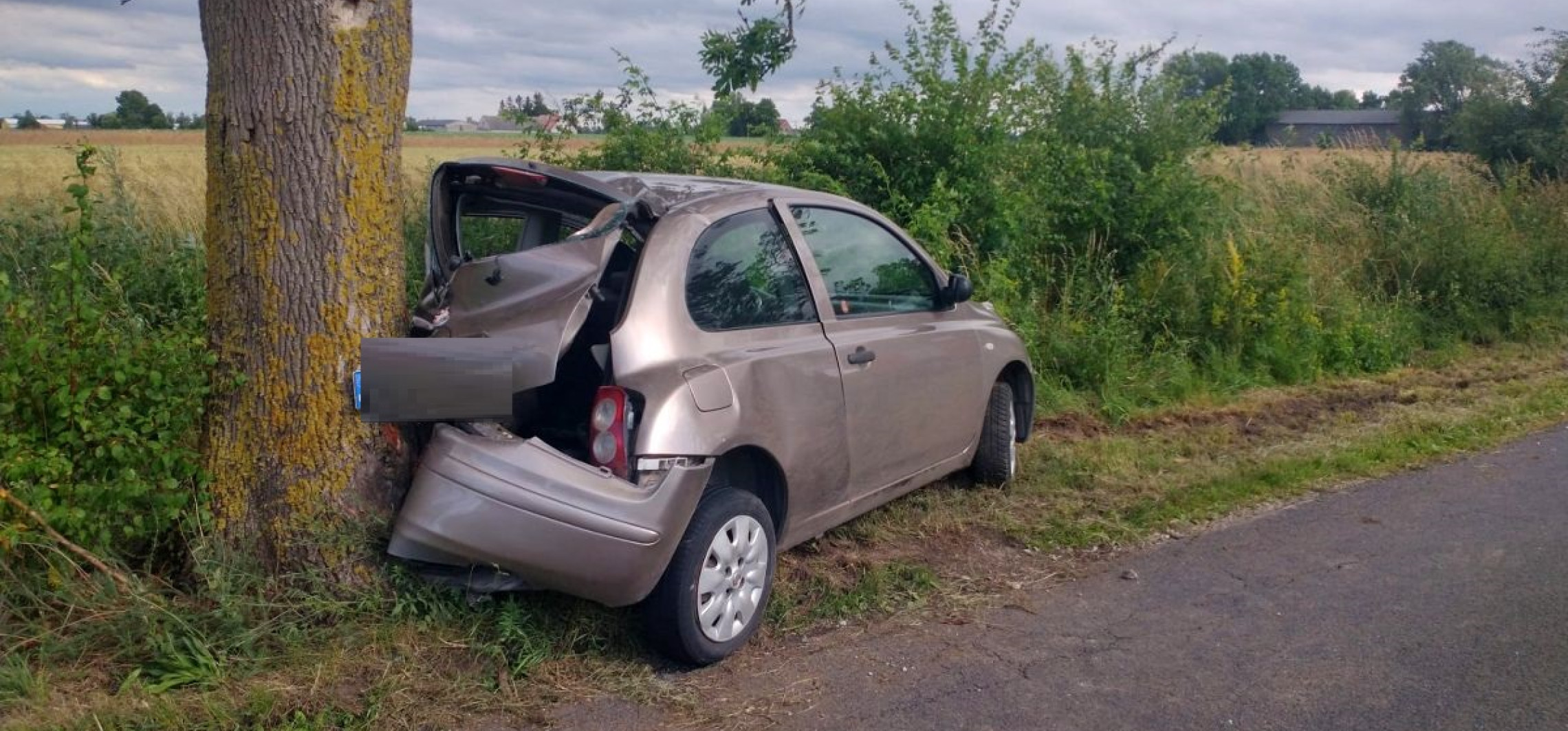 Kruszwica - Zaskakujące ustalenia policji. To pasażer umyślnie doprowadził do groźnego wypadku