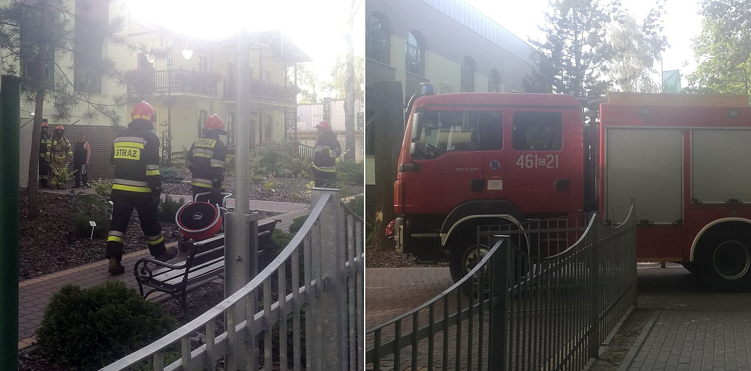 Inowrocław - Pożar w inowrocławskim sanatorium