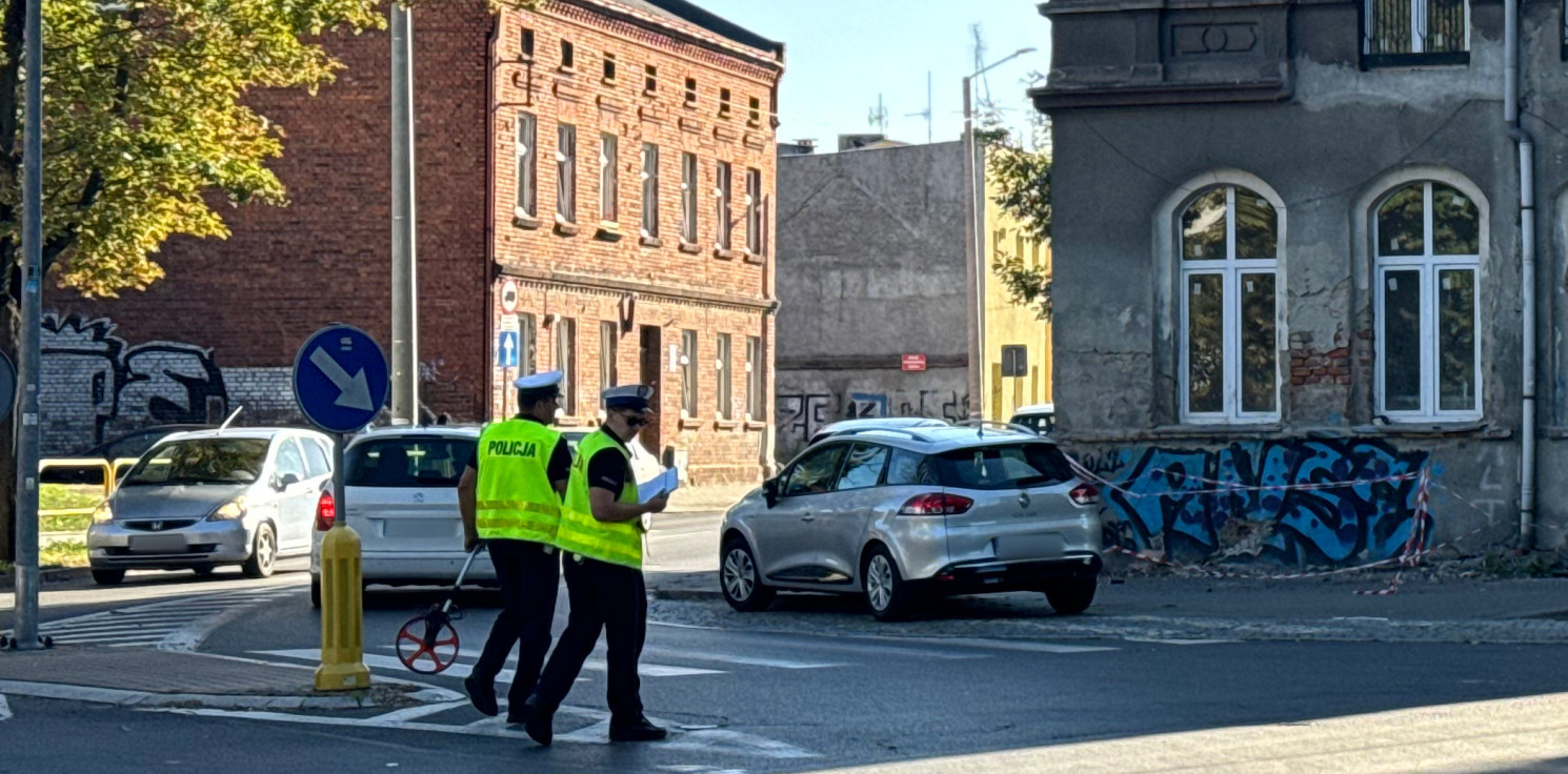 Inowrocław - Potrącenie rowerzysty w centrum Inowrocławia