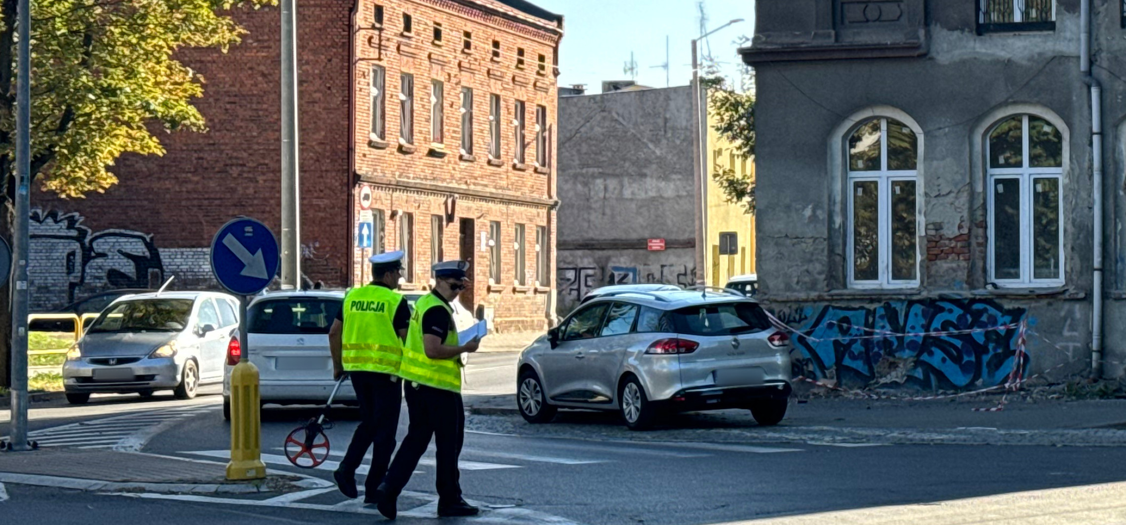 Inowrocław - Potrącenie rowerzysty w centrum Inowrocławia