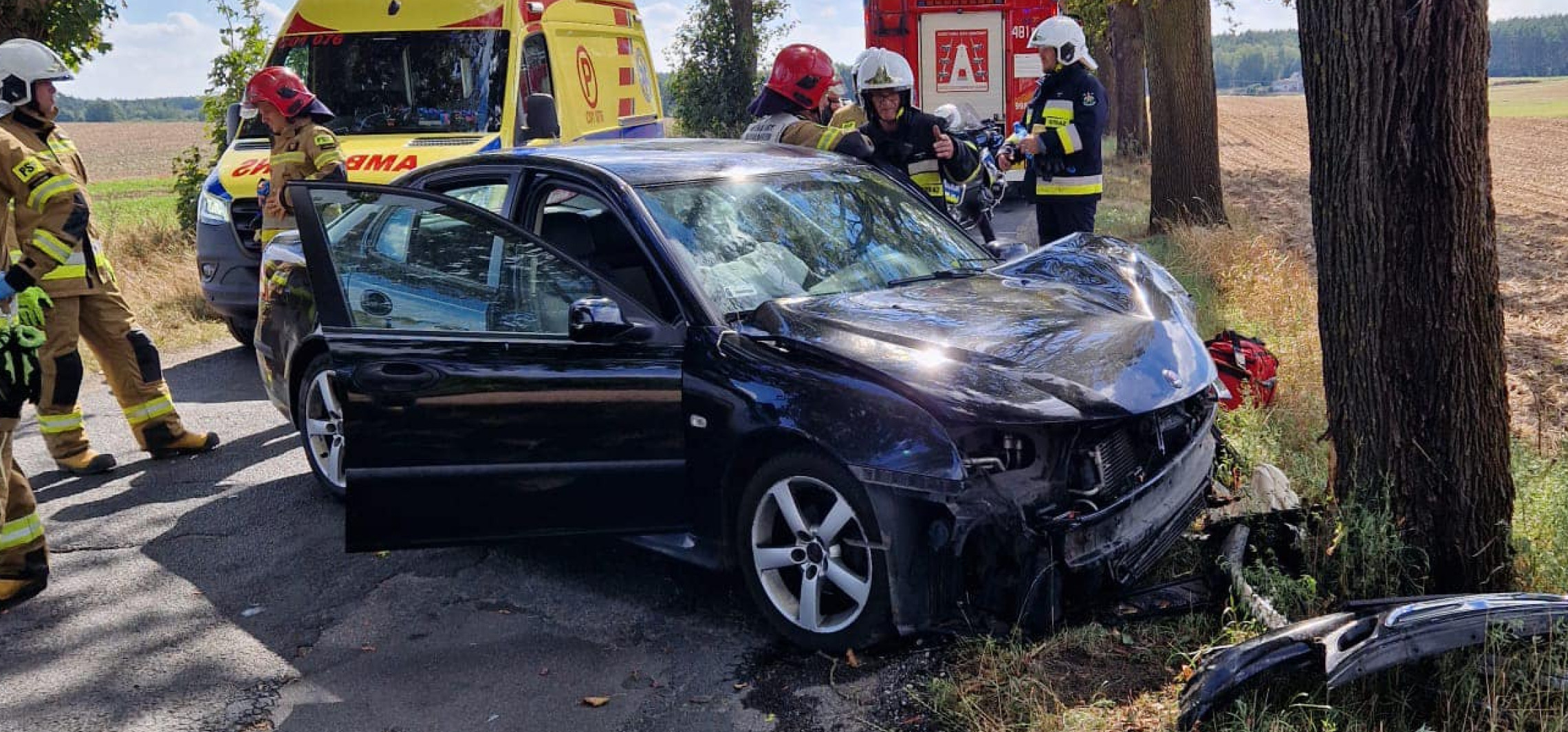 Mogilno - Autem uderzył w drzewo. To kolejny taki wypadek w regionie