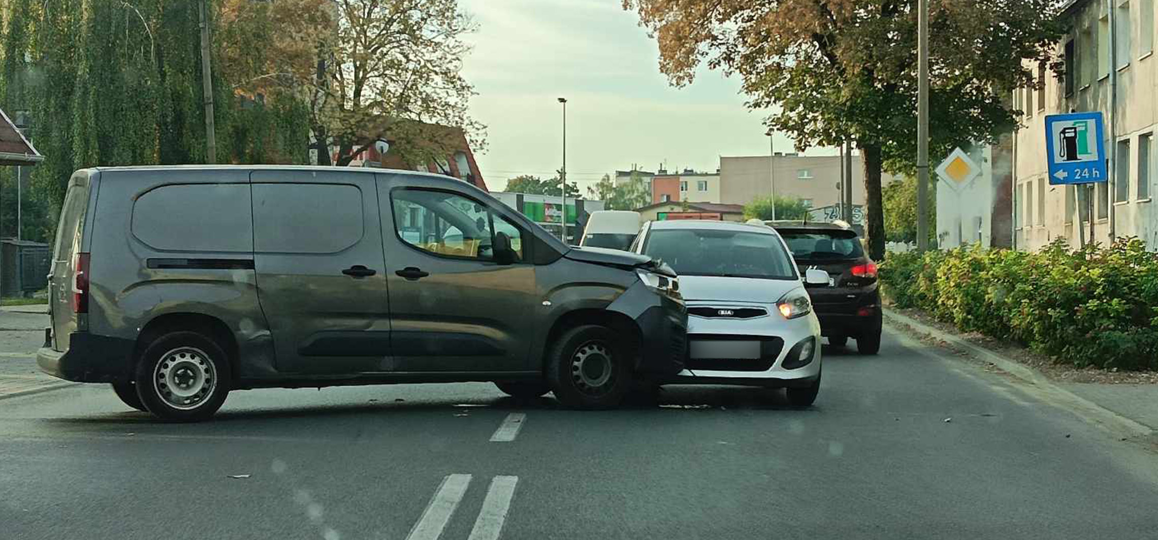 Inowrocław - Poranna kraksa w centrum