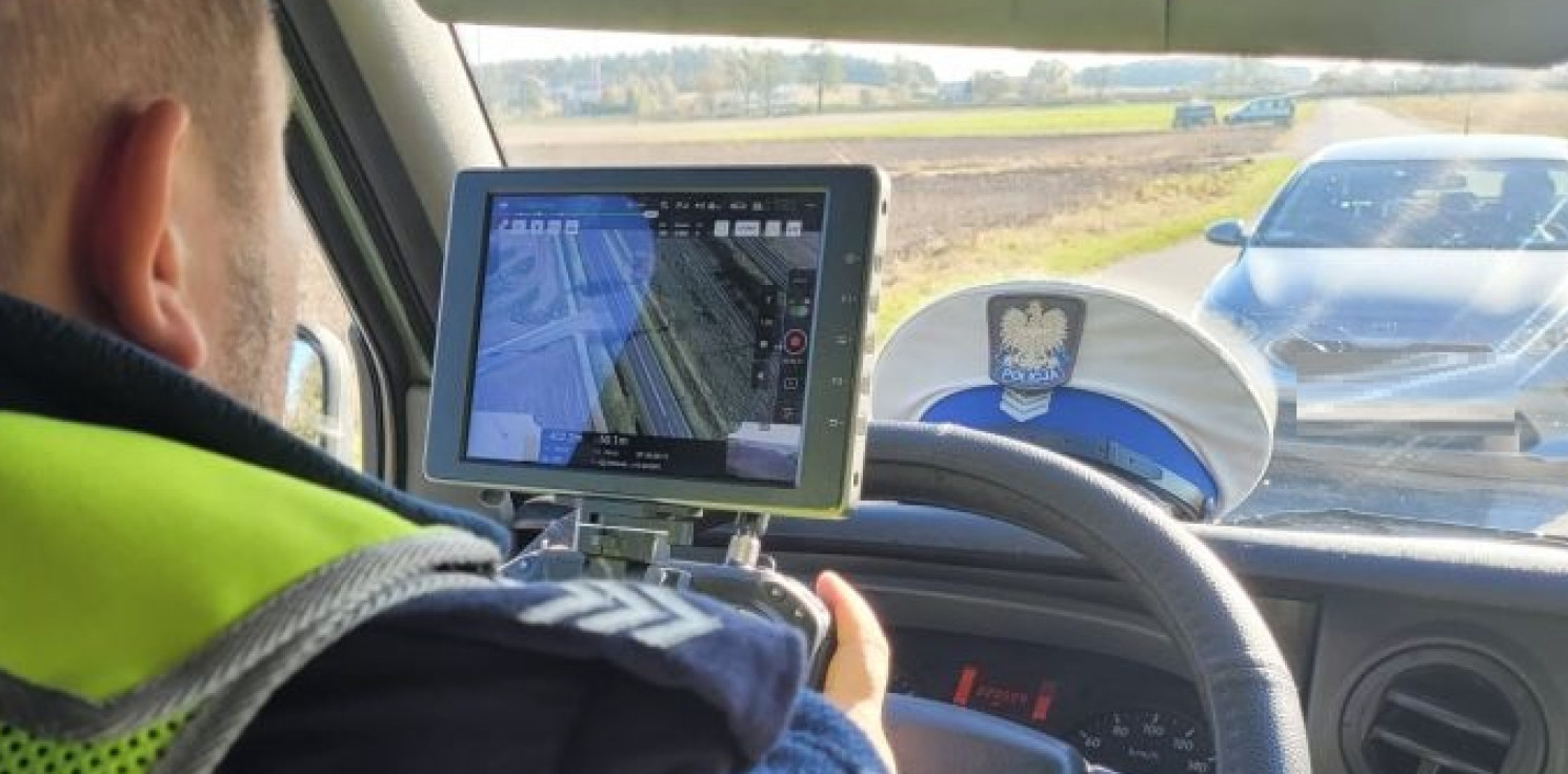 Region - Policyjne kontrole pod Inowrocławiem. Z użyciem drona