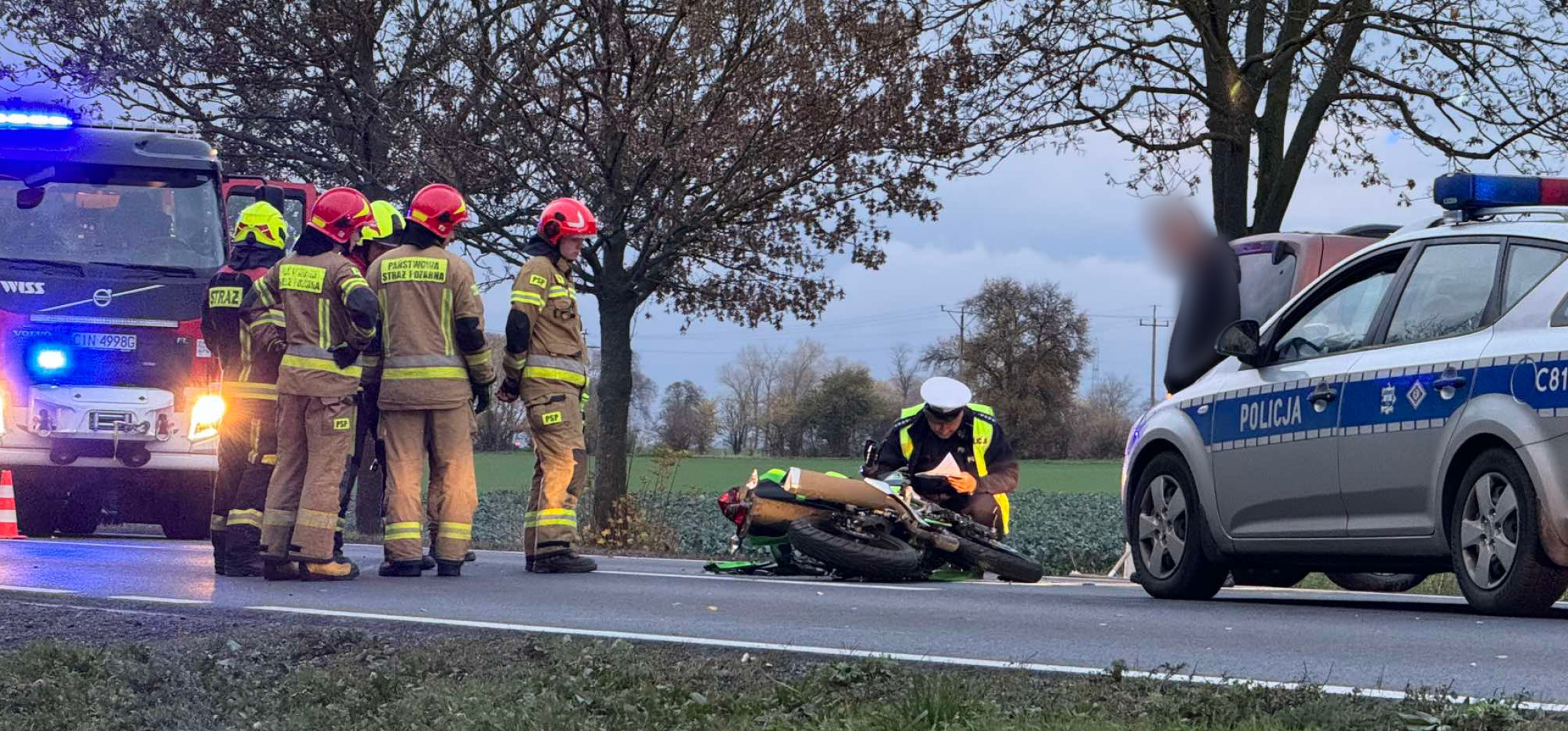 Gniewkowo - Wypadek na drodze do Torunia. Ruch wstrzymany