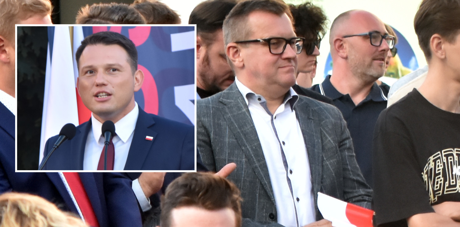 Inowrocław - Marcin Wroński w sztabie wyborczym Sławomira Mentzena