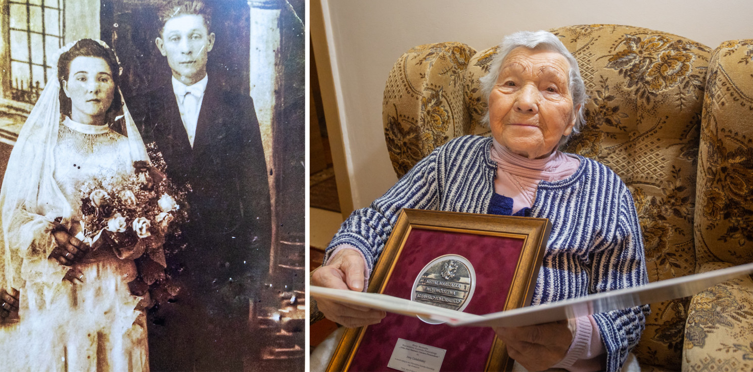 Inowrocław - Pani Irena z Inowrocławia skończyła 102 lata i dostała medal