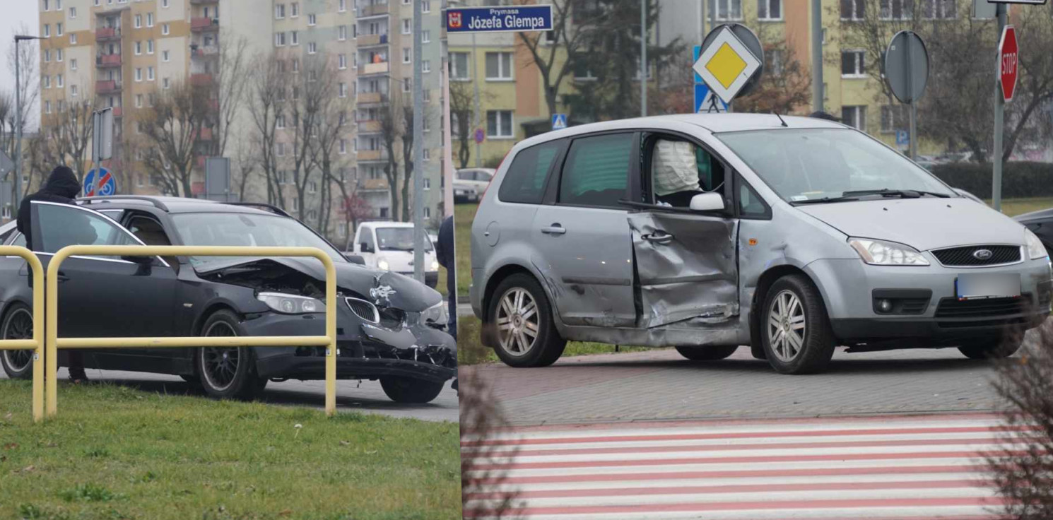 Inowrocław - Kraksa na Rąbinie. Zderzyły się dwa auta