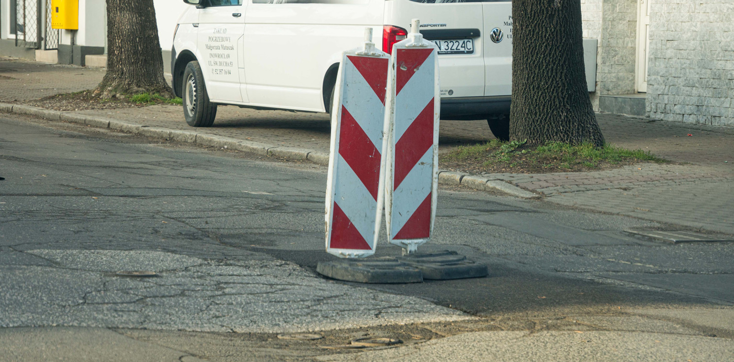 Inowrocław - Uwaga kierowcy, utrudnienia na ulicy Św. Ducha