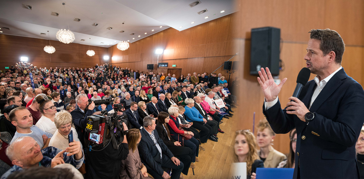 Inowrocław - Trzaskowski w Inowrocławiu: takich tłumów się nie spodziewałem