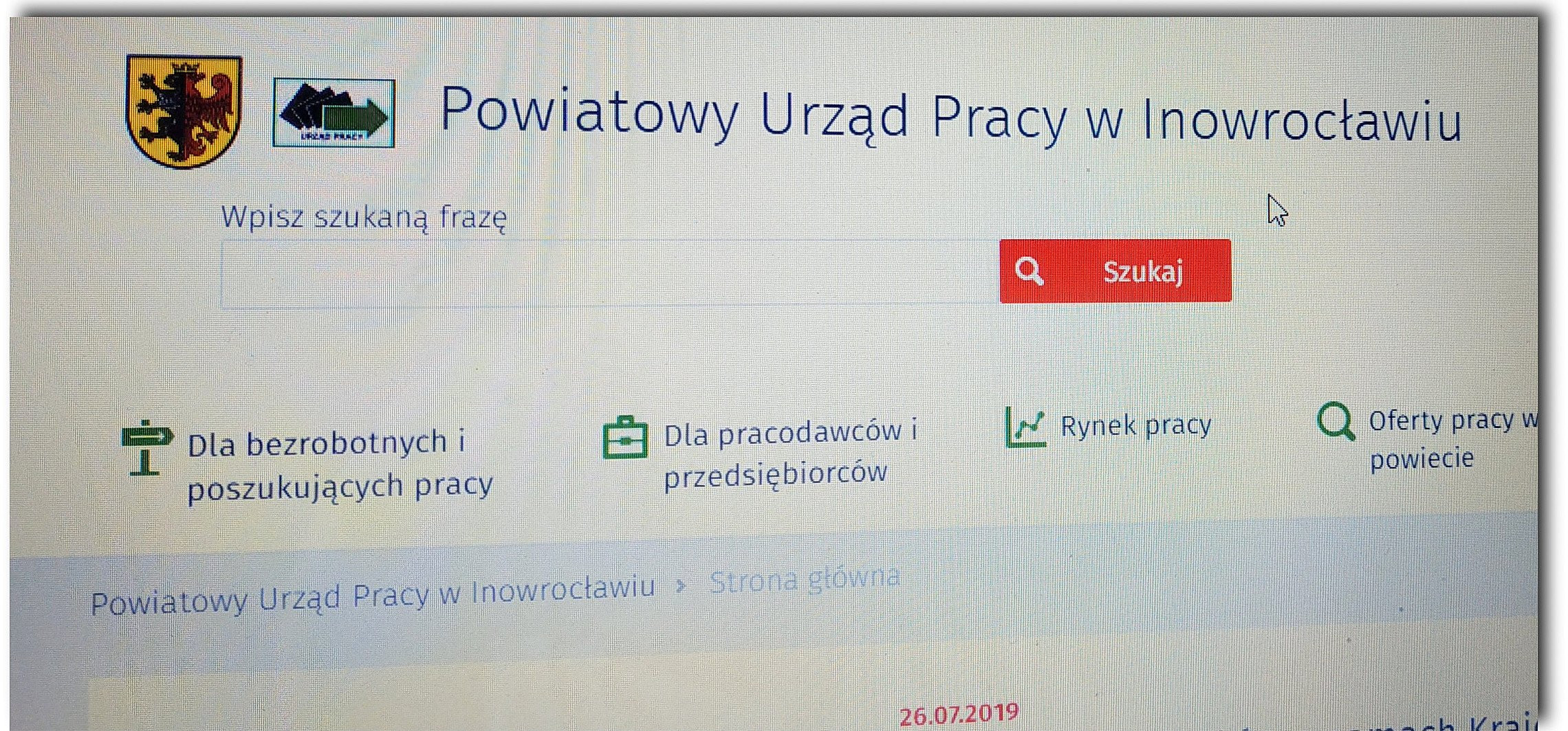 Inowrocław - PUP zmienia adres strony internetowej