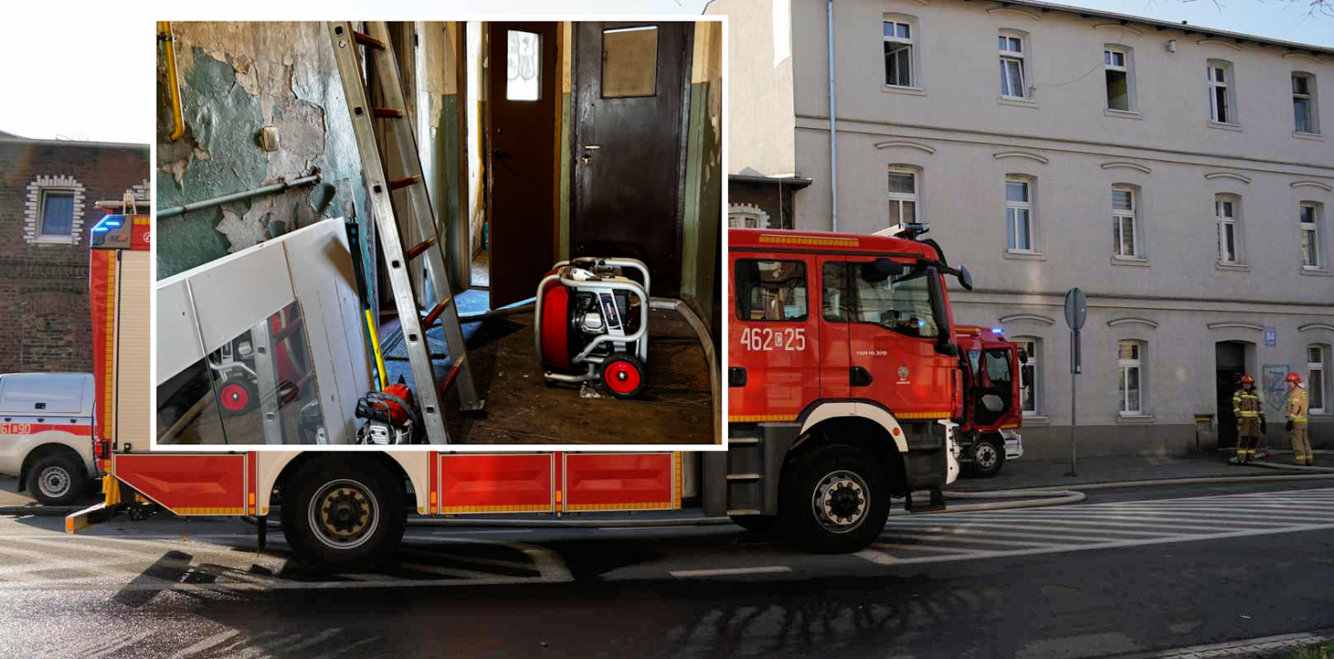 Inowrocław - Tragiczny pożar na Toruńskiej. W mieszkaniu zginął niepełnosprawny mężczyzna