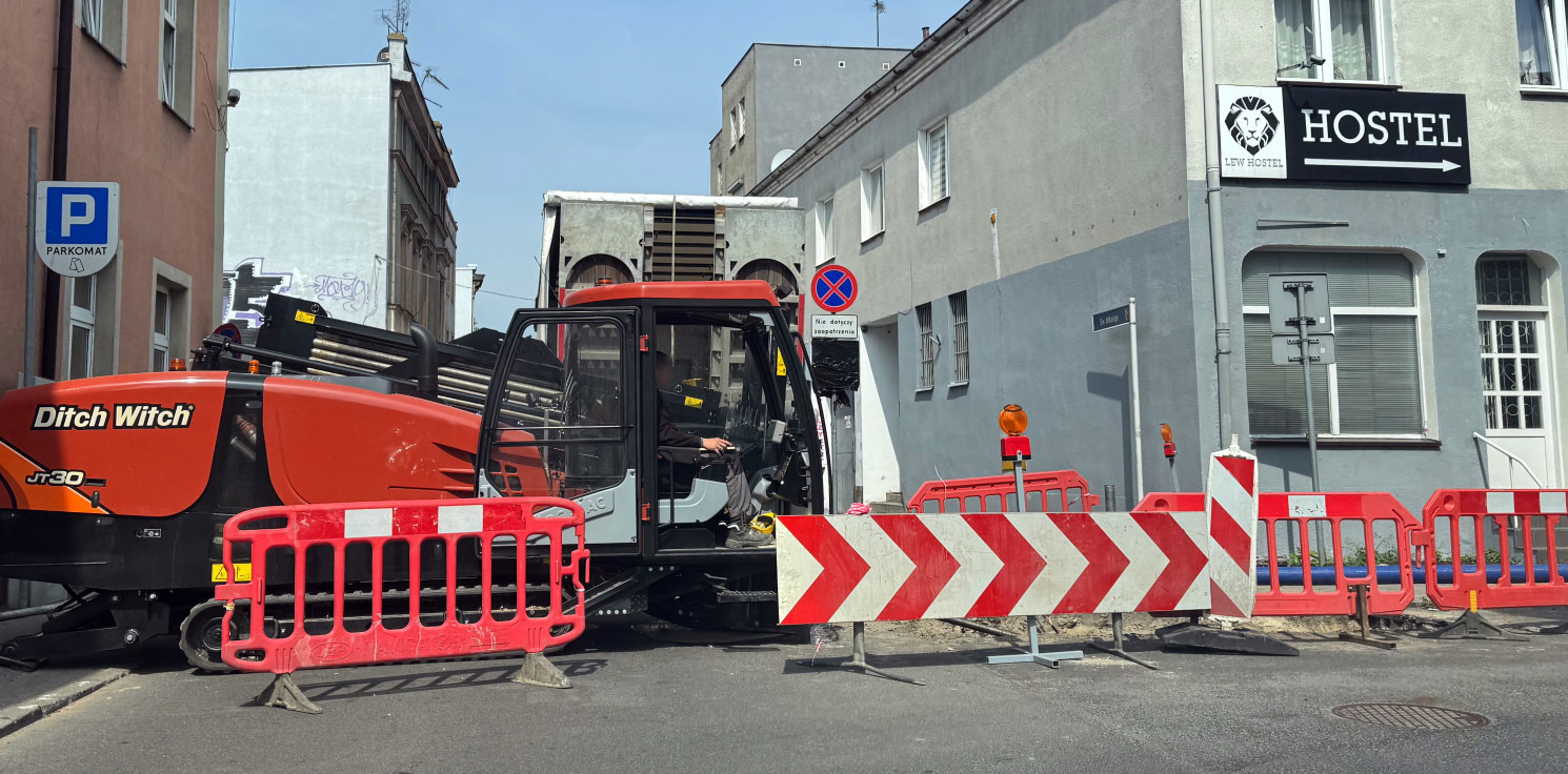 Inowrocław - Zamknięto ulicę w centrum Inowrocławia