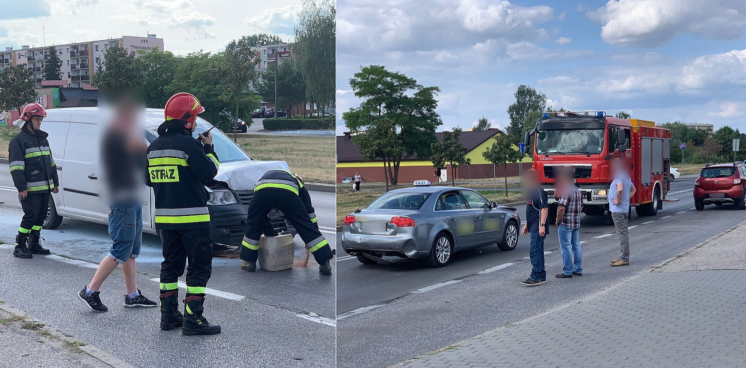 Inowrocław - Potrójna kolizja na al. Niepodległości