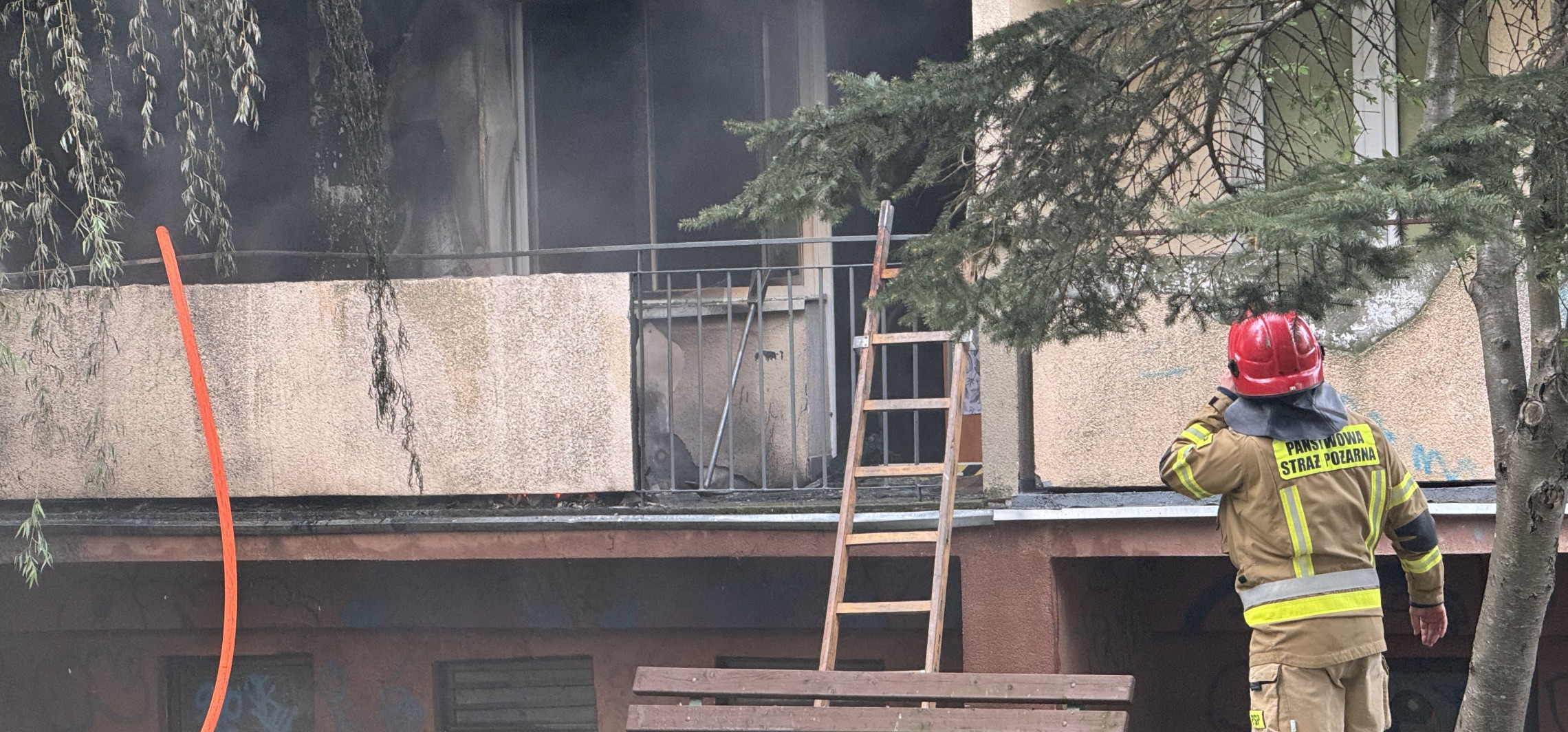 Inowrocław - Groźny pożar na Rąbinie. Straż w akcji