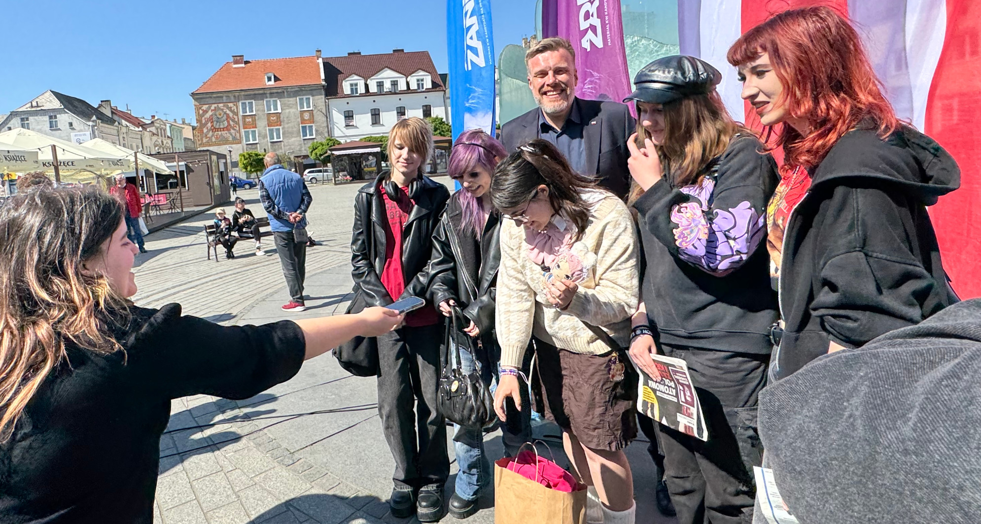 Adrian Zandberg przyciągnął na Rynek młodych inowrocławian