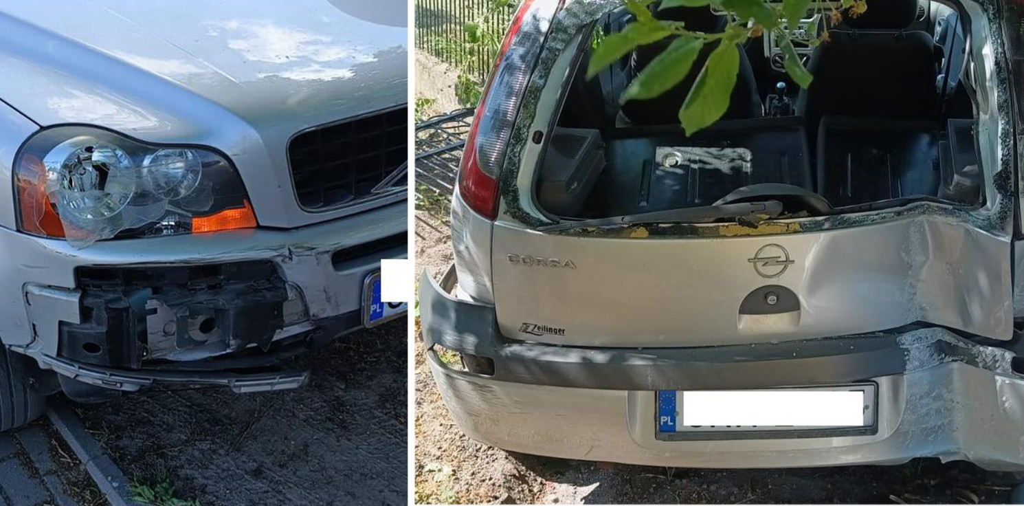 Radziejów - Zderzenie na skrzyżowaniu. Opel wylądował w ogrodzeniu