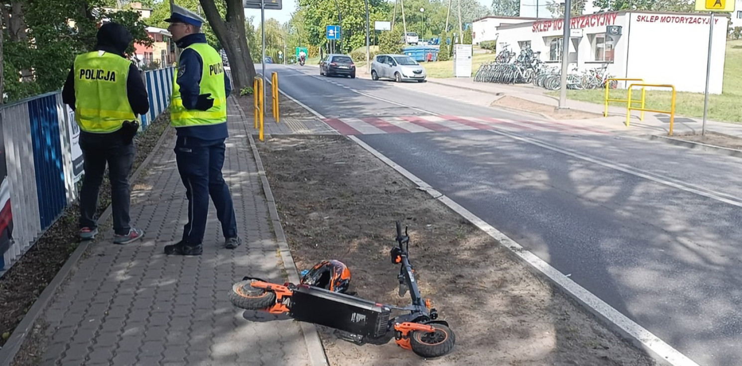 Region - 14-latek hulajnogą wjechał wprost pod auto. Kierowca nie miał szans wyhamować