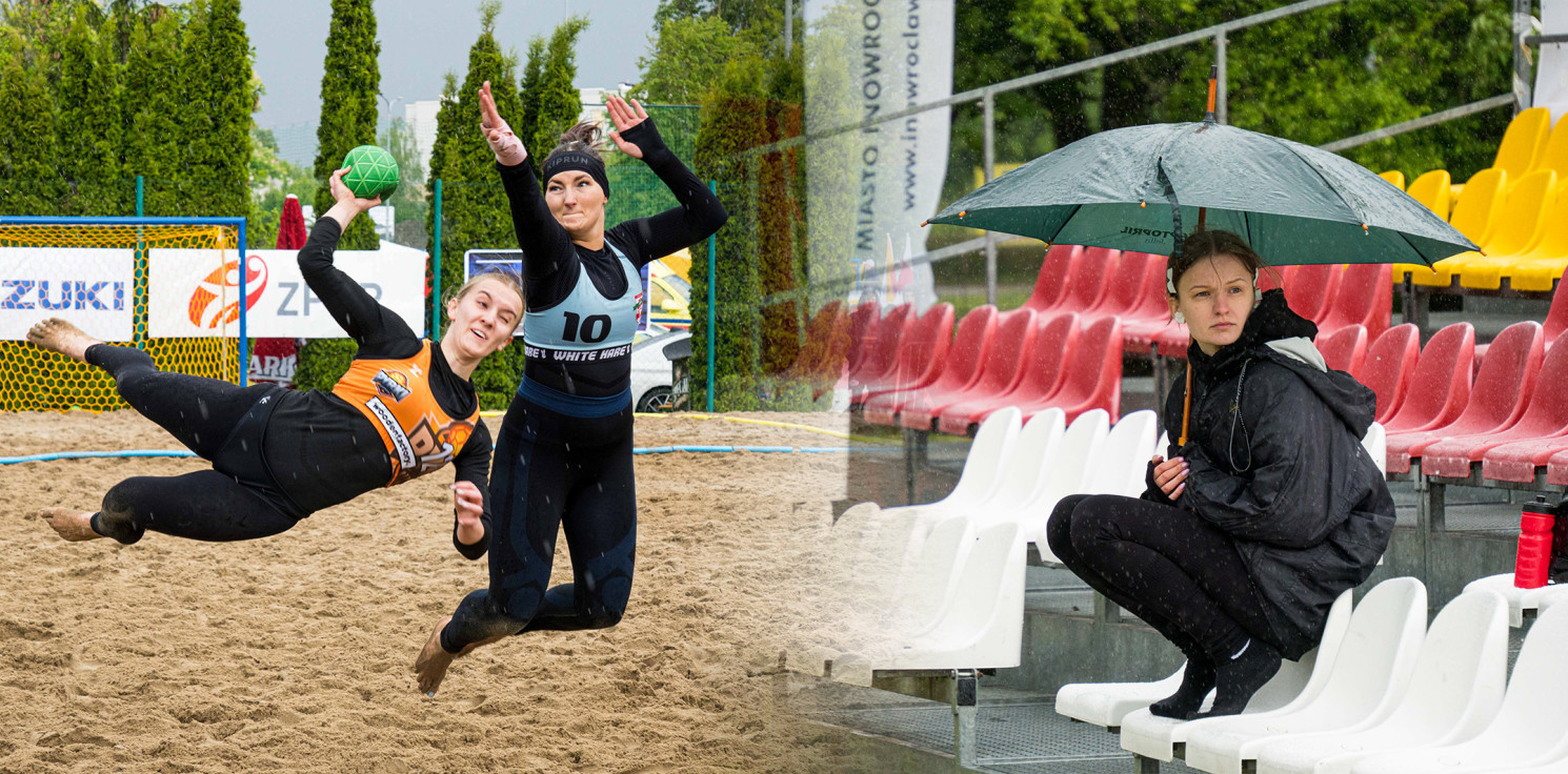 Inowrocław - Na placu imprez grają w plażówkę z elementami piłki wodnej