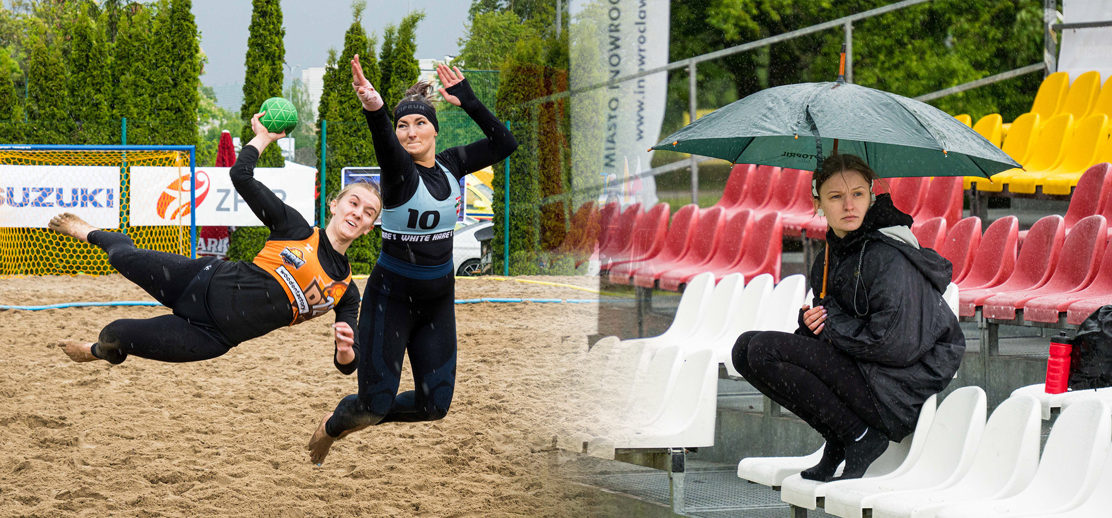 Inowrocław - Na placu imprez grają w plażówkę z elementami piłki wodnej