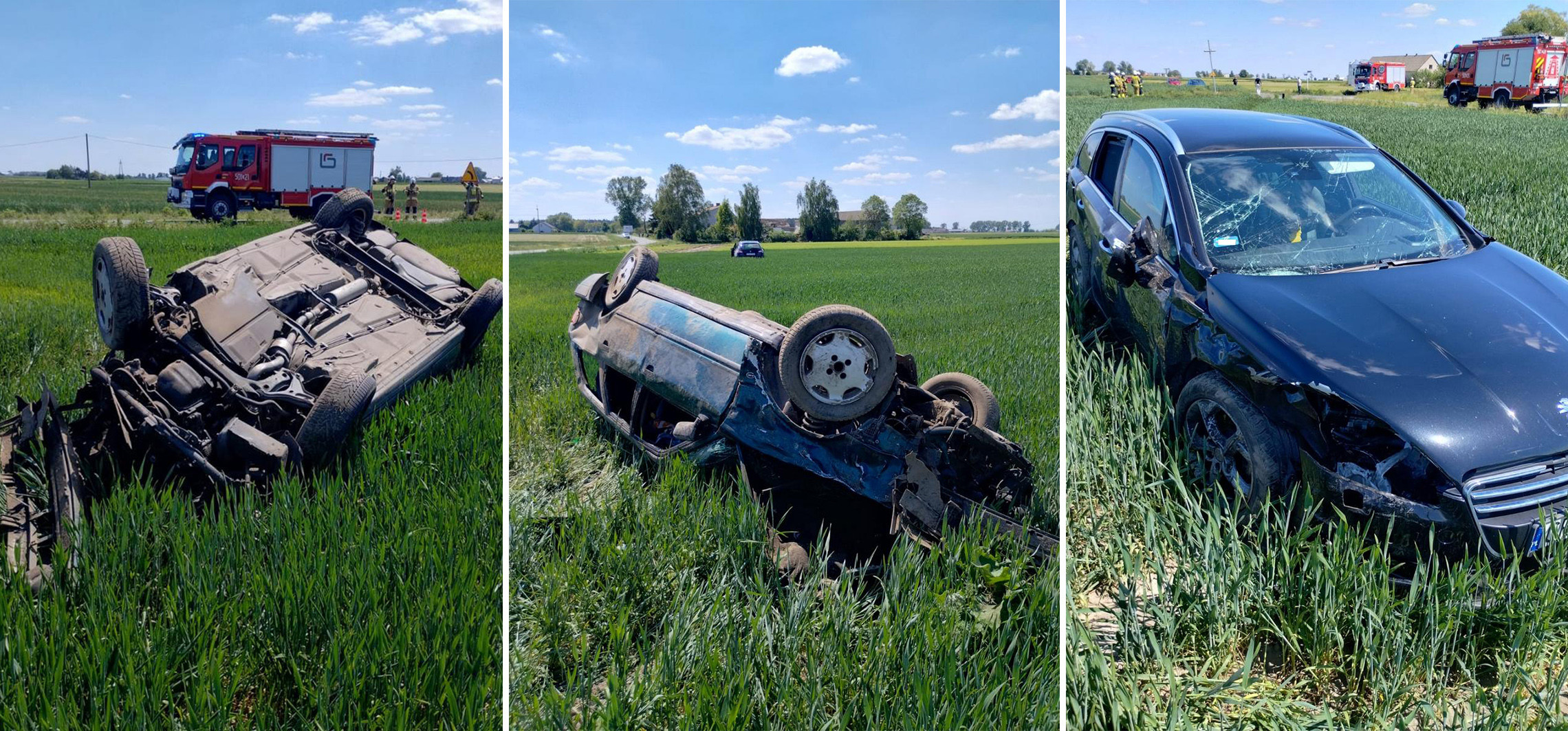Wymusiła pierwszeństwo, auto dachowało