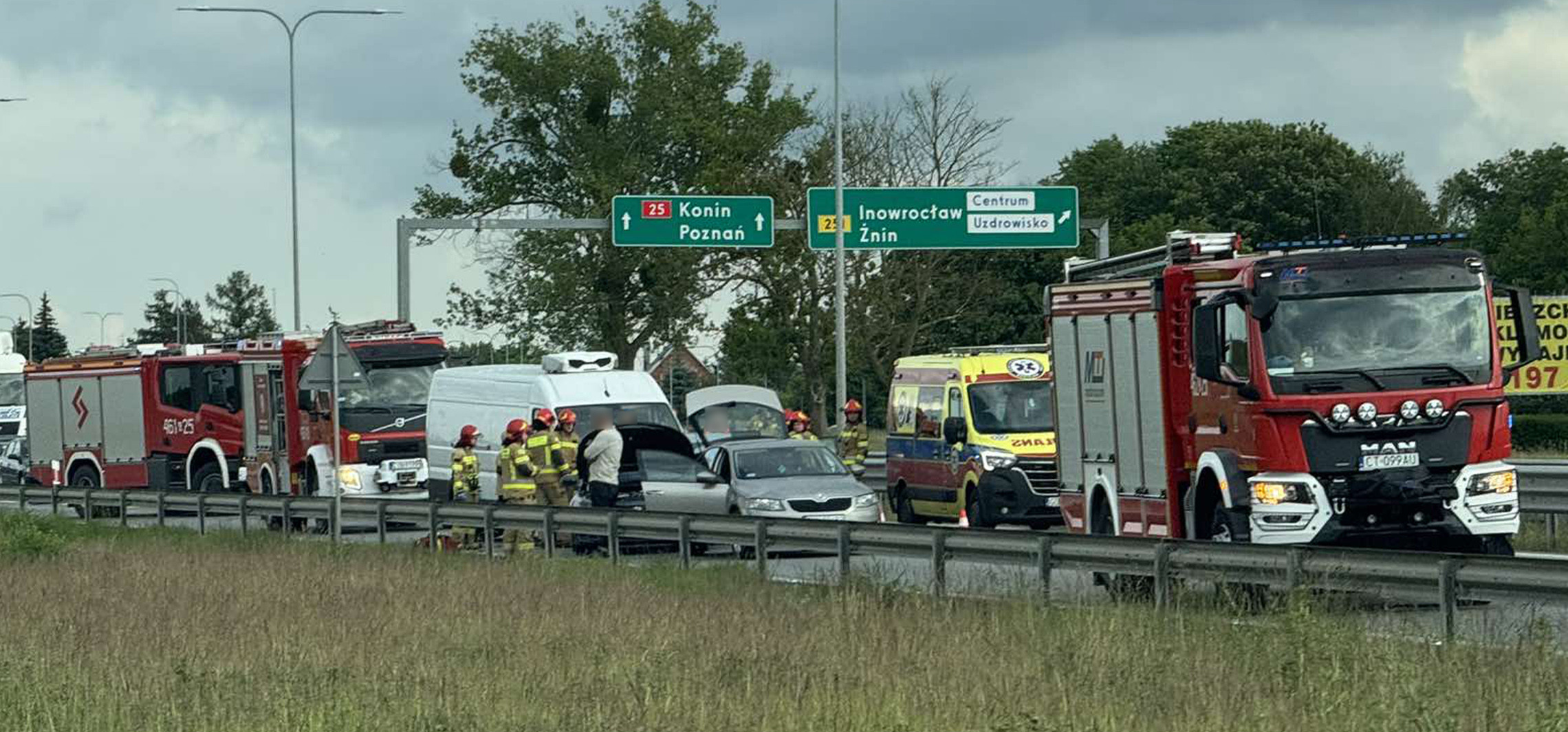 Droga do Bydgoszczy była zablokowana po wypadku na obwodnicy