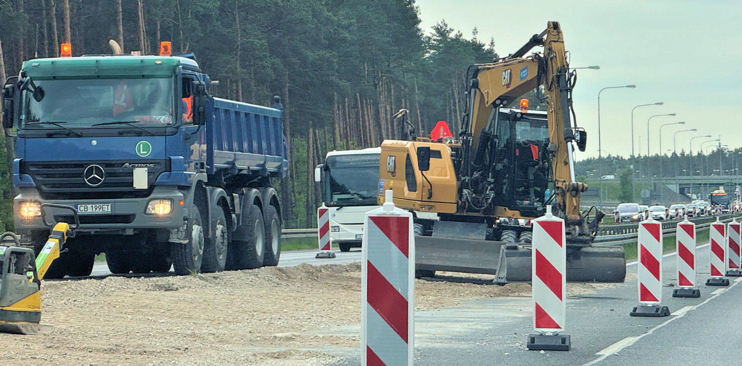 Region - Zmiana na drodze do Bydgoszczy. Przez Stryszek jedną jezdnią