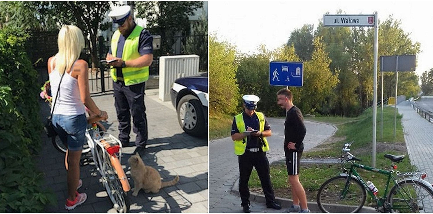 Inowrocław - Posypały się pouczenia za jazdę po chodniku