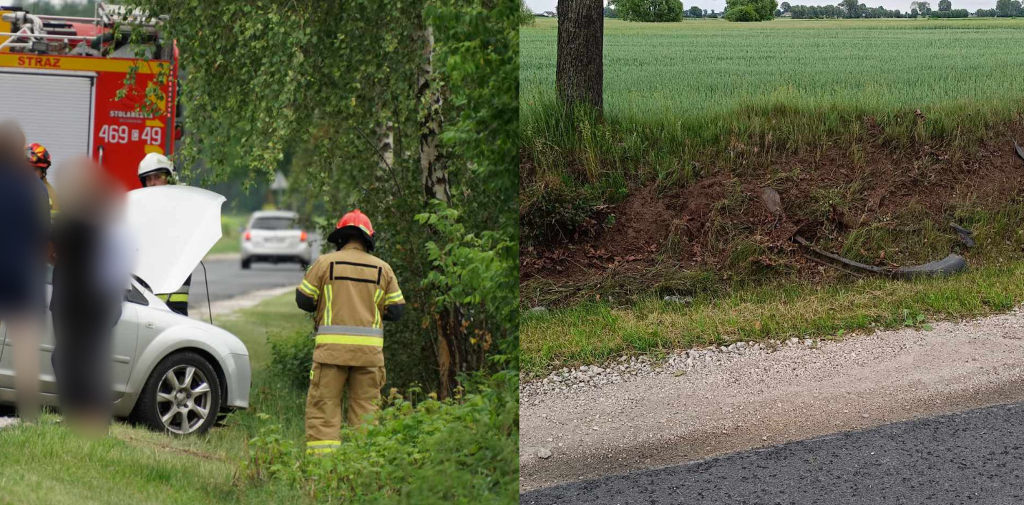 Region - Ford wpadł do rowu, kobieta trafiła do szpitala