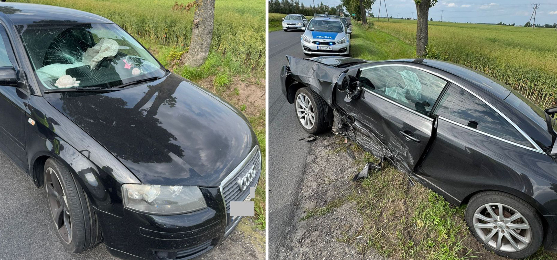 21-latka w audi uderzyła w renault. Wyglądało groźnie