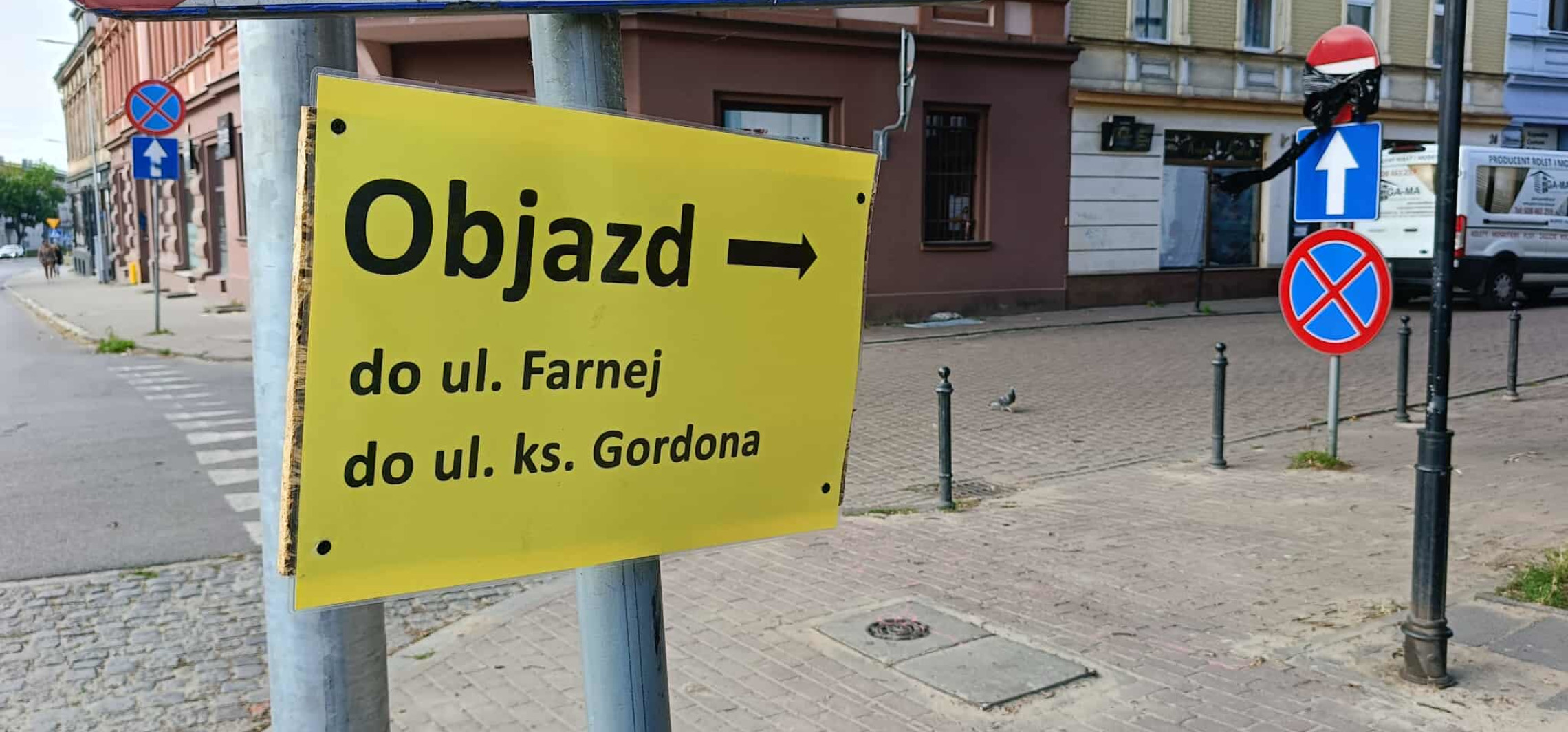 Ta ulica w centrum miasta jest tymczasowo zamknięta