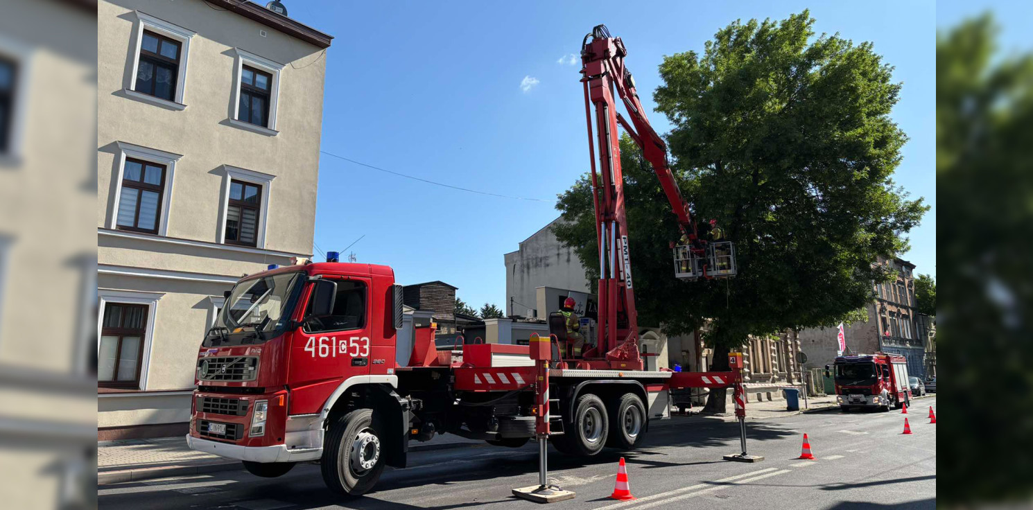 Inowrocław - Akcja straży pożarnej na ul. Św. Ducha. Były utrudnienia