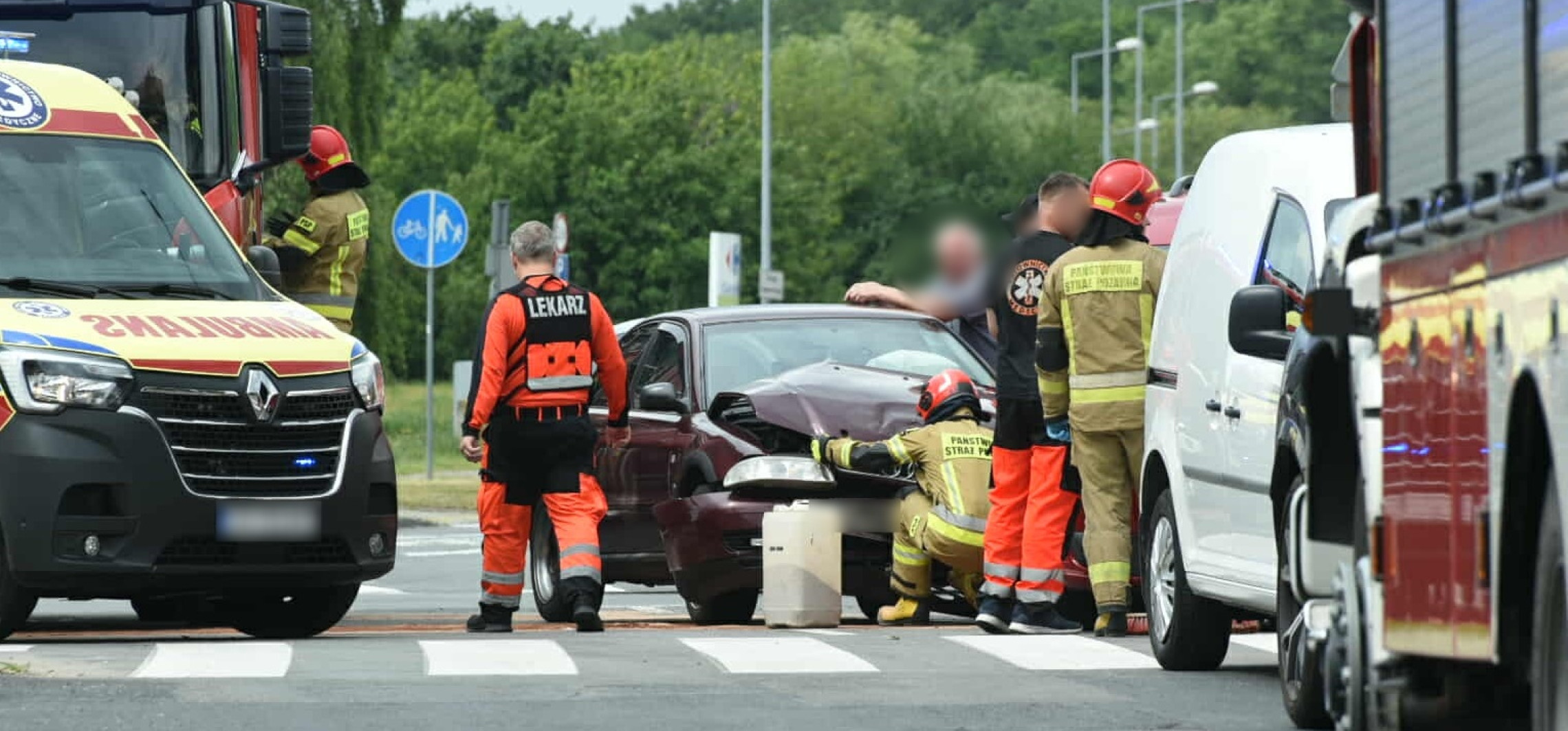 Zderzenie dwóch aut na Rąbinie. Utrudnienia w ruchu