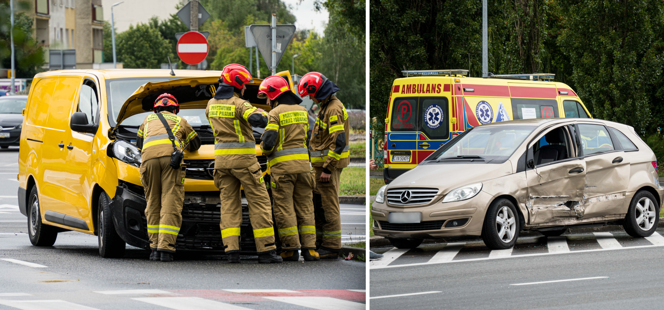 Inowrocław - Kolizja na Rąbinie. Na miejscu wszystkie służby