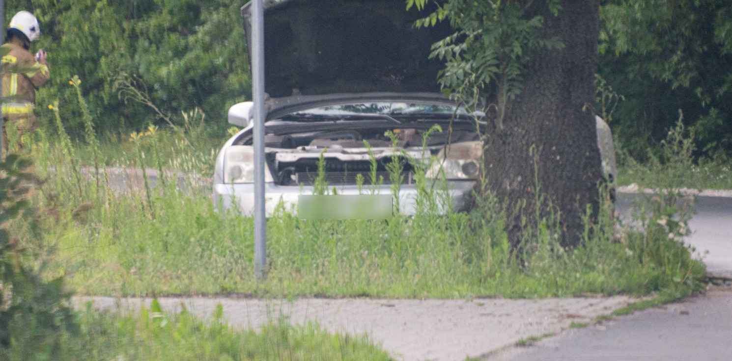 Inowrocław - Pijani na drogach. Jeden wjechał w drzewo, inny jechał hulajnogą