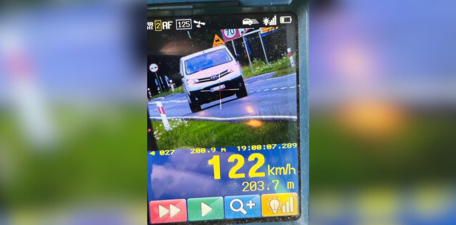 Strzelno - Pędził 122 km/h w terenie zabudowanym