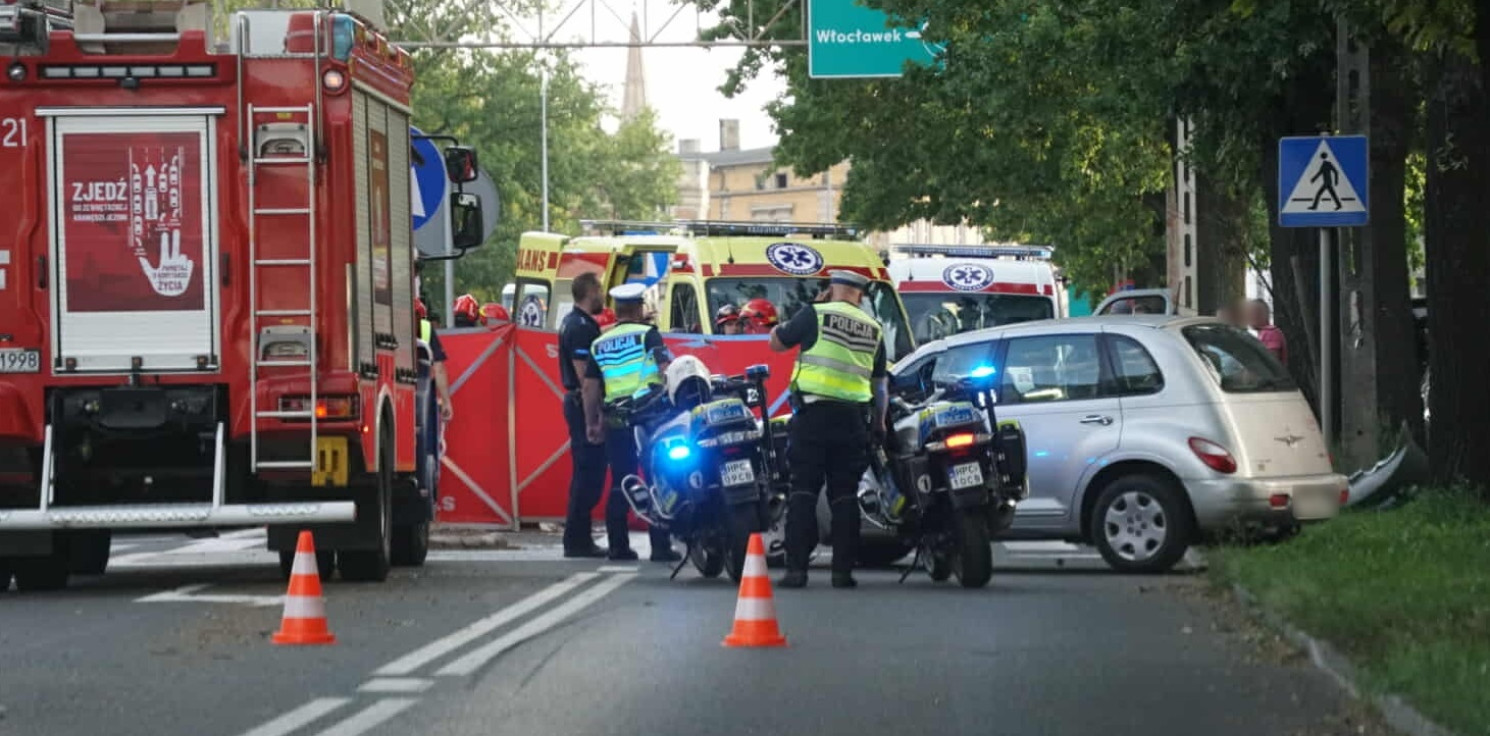 Inowrocław - Tragedia koło Wodnego Parku. Nie żyje motocyklista