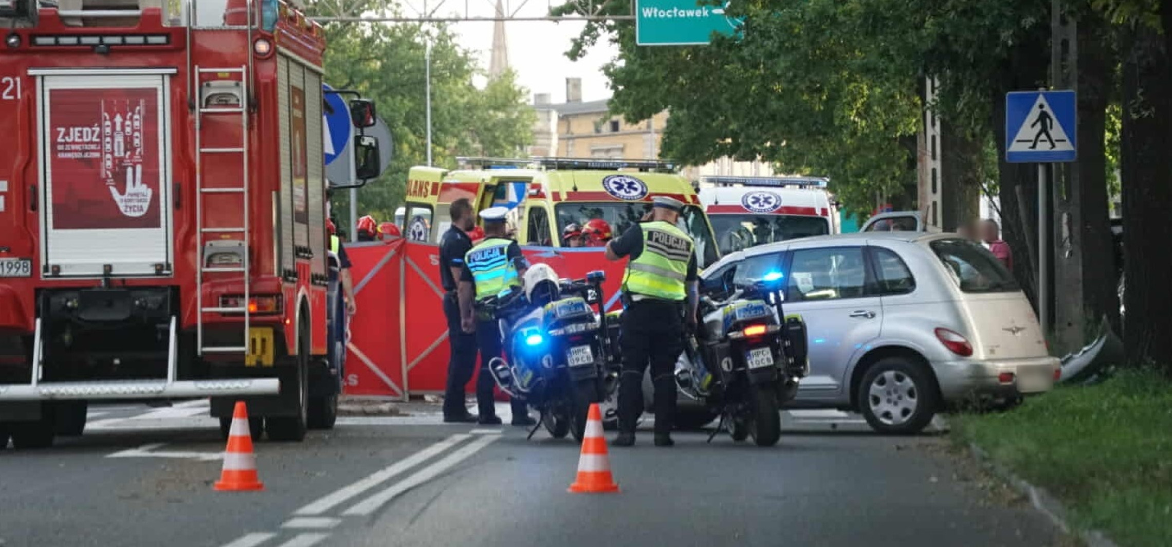Inowrocław - Tragedia koło Wodnego Parku. Nie żyje motocyklista