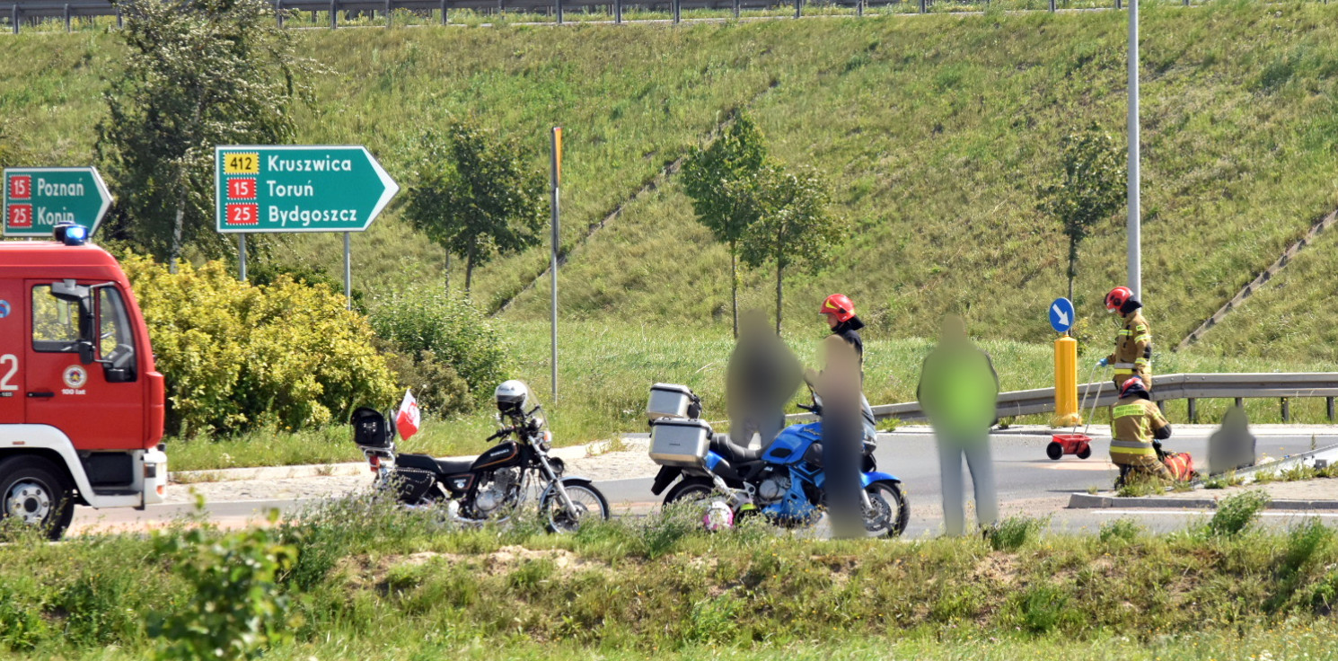 Region - Wypadek z udziałem motocyklisty, są utrudnienia