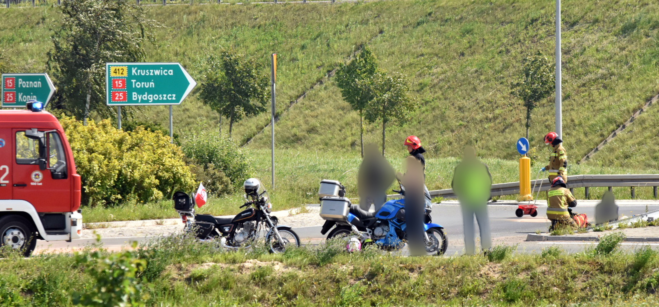 Region - Wypadek z udziałem motocyklisty, są utrudnienia