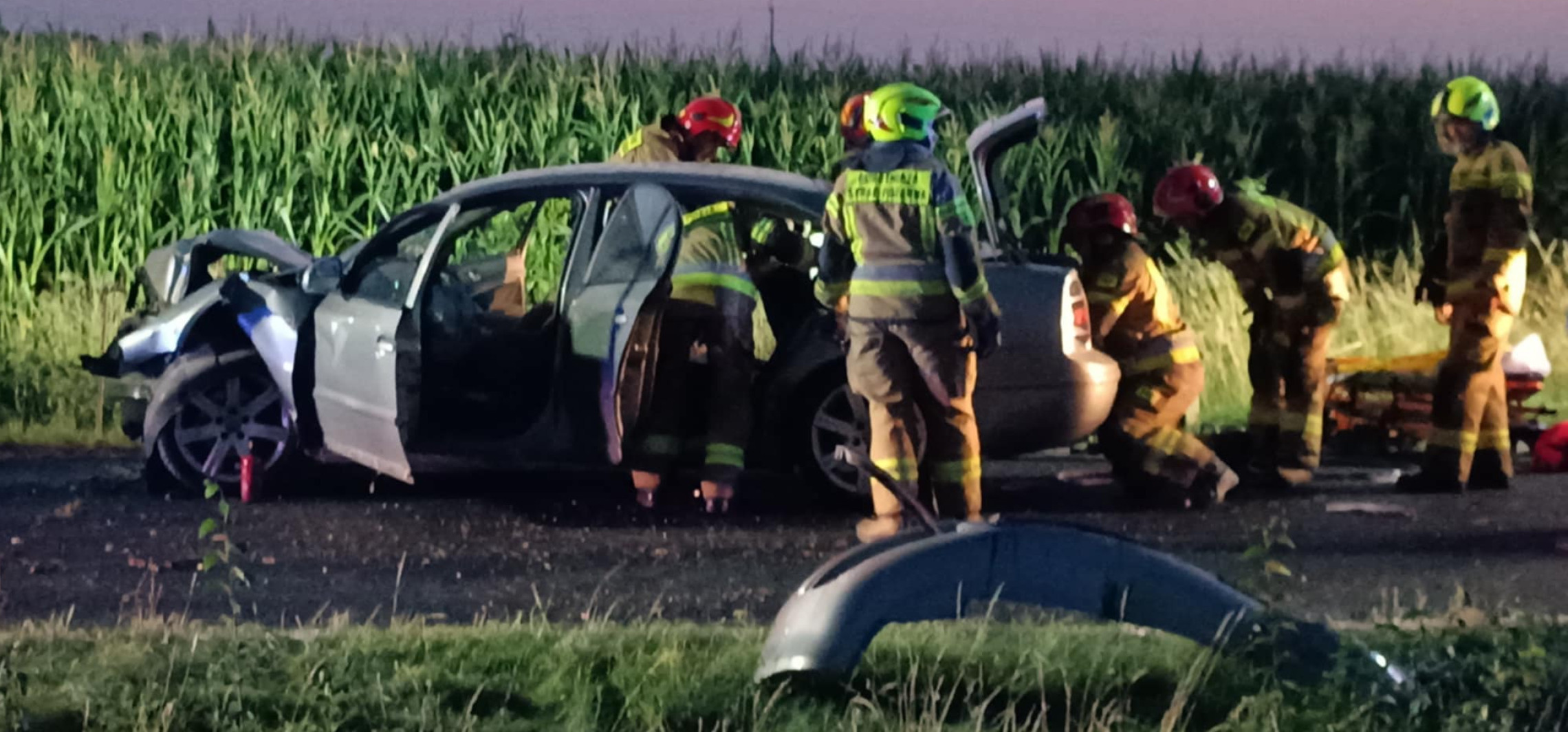 Kruszwica.online - Skoda uderzyła w drzewo. Trwa akcja służb