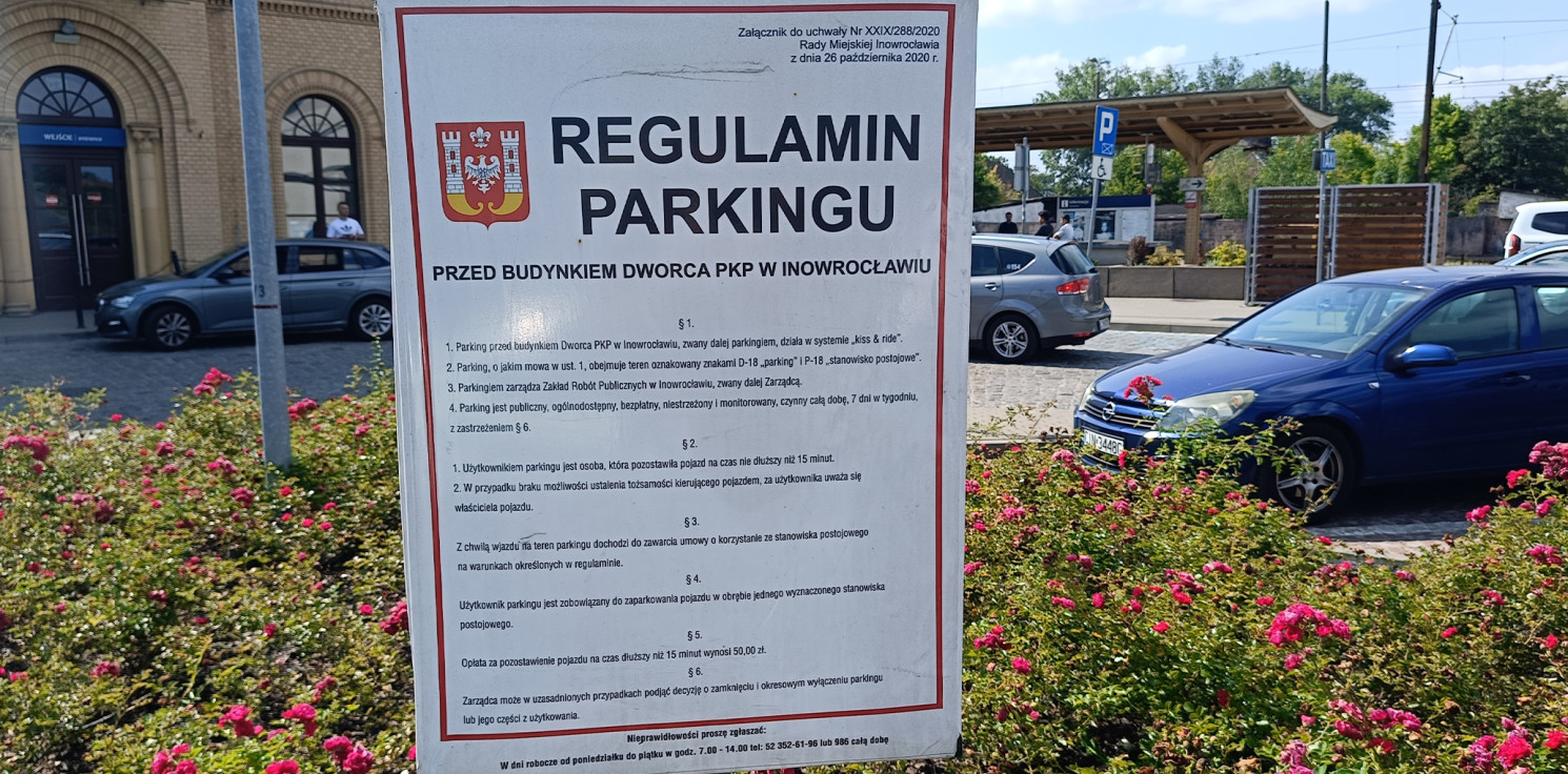 Inowrocław - Parkingowy test na dworcu, nowy proboszcz i naczelnik