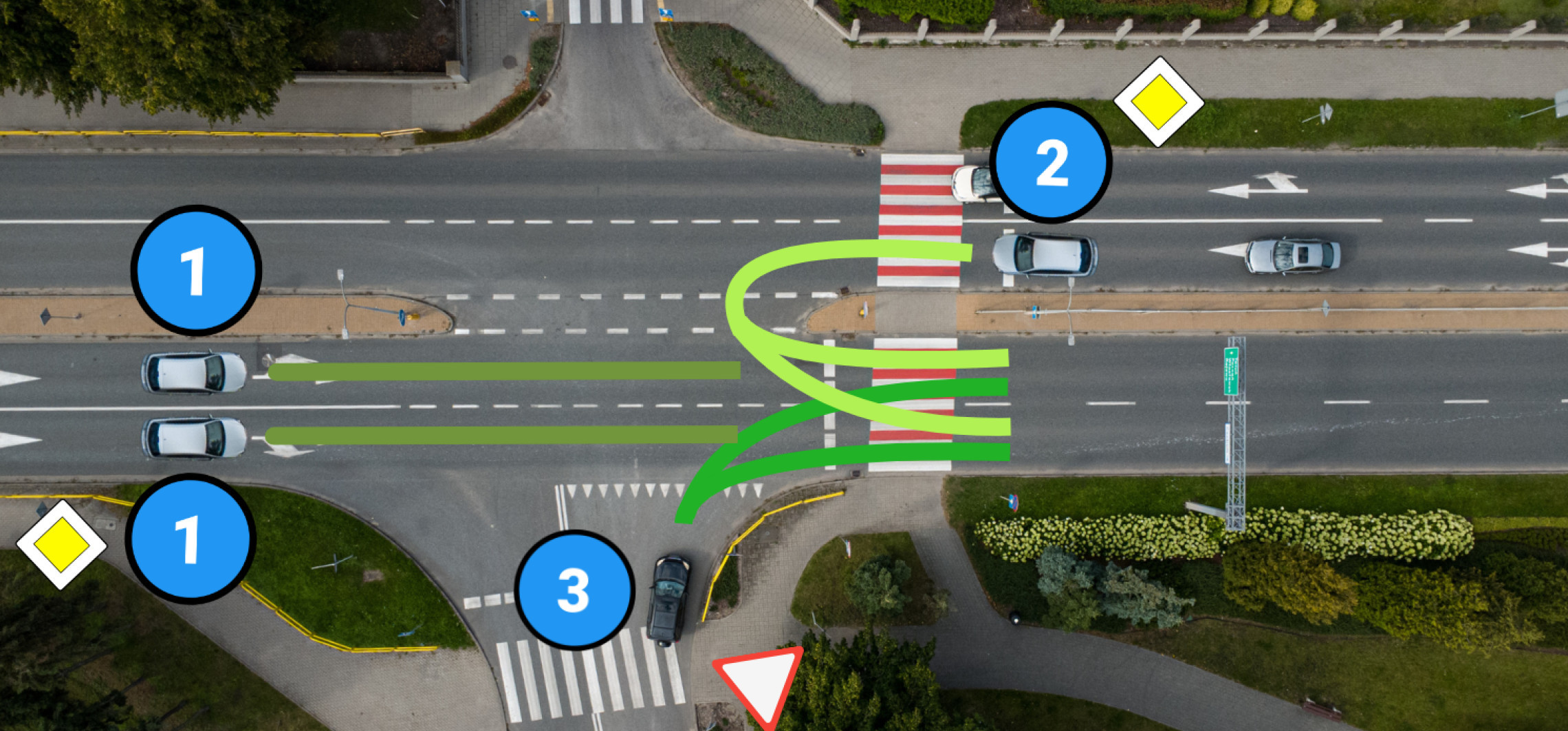 Zawracanie na Laubitza. Kto ma pierwszeństwo?