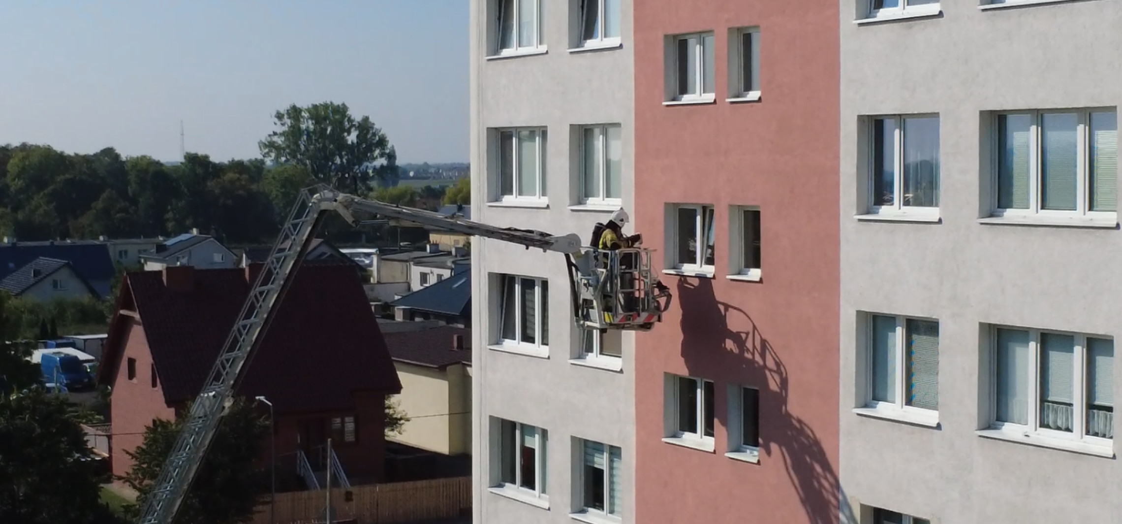 Akcja straży pożarnej na Piastowskim