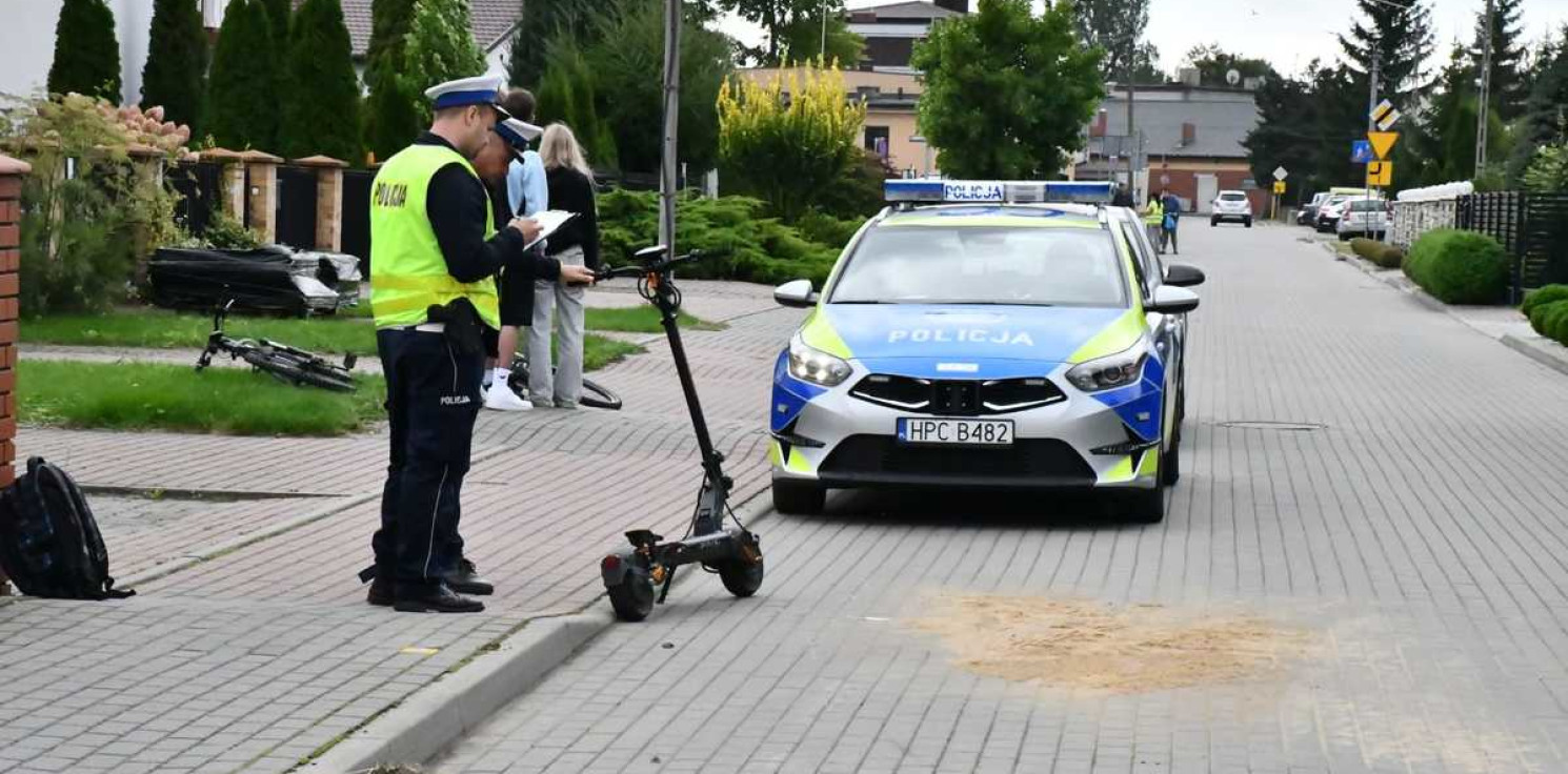 Mogilno - 80-letni rowerzysta zderzył się z 16-latkiem na hulajnodze elektrycznej