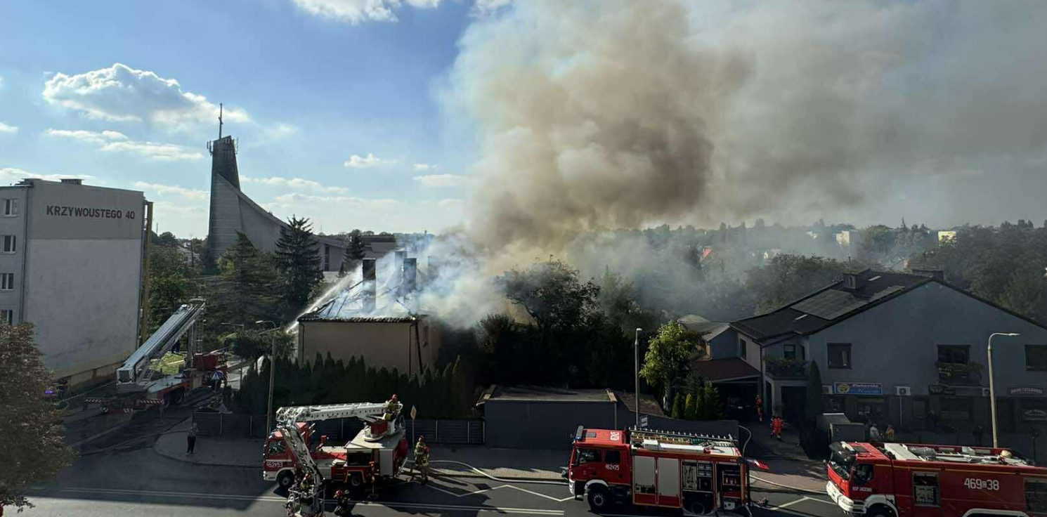 Inowrocław - Pożar domów przy ulicy Jagiellońskiej