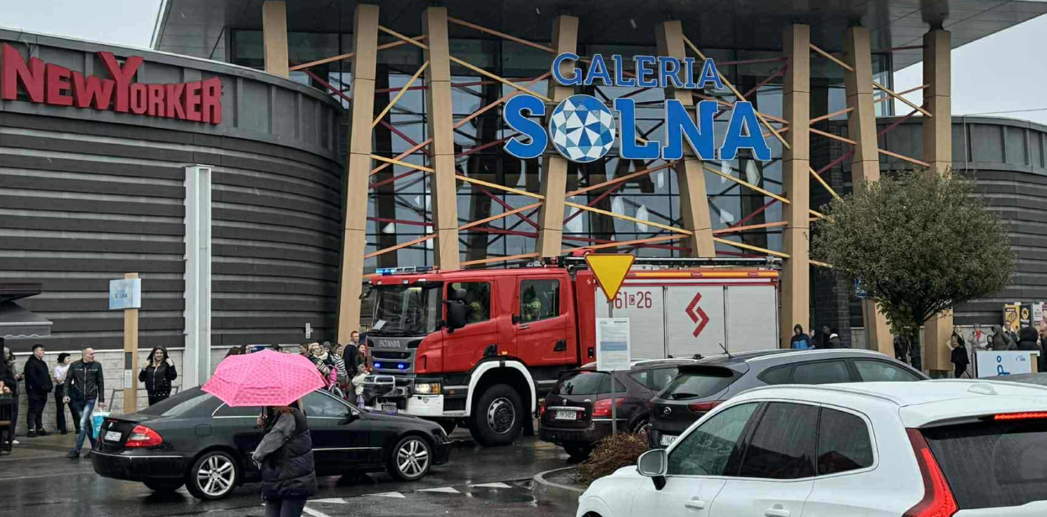 Inowrocław - Ewakuacja w Galerii Solnej