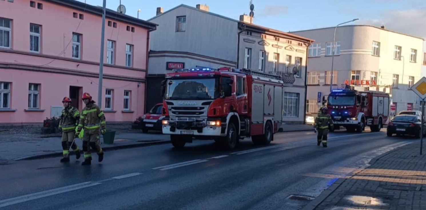 Kruszwica.online - Utrudnienia w centrum Kruszwicy. Straż w akcji