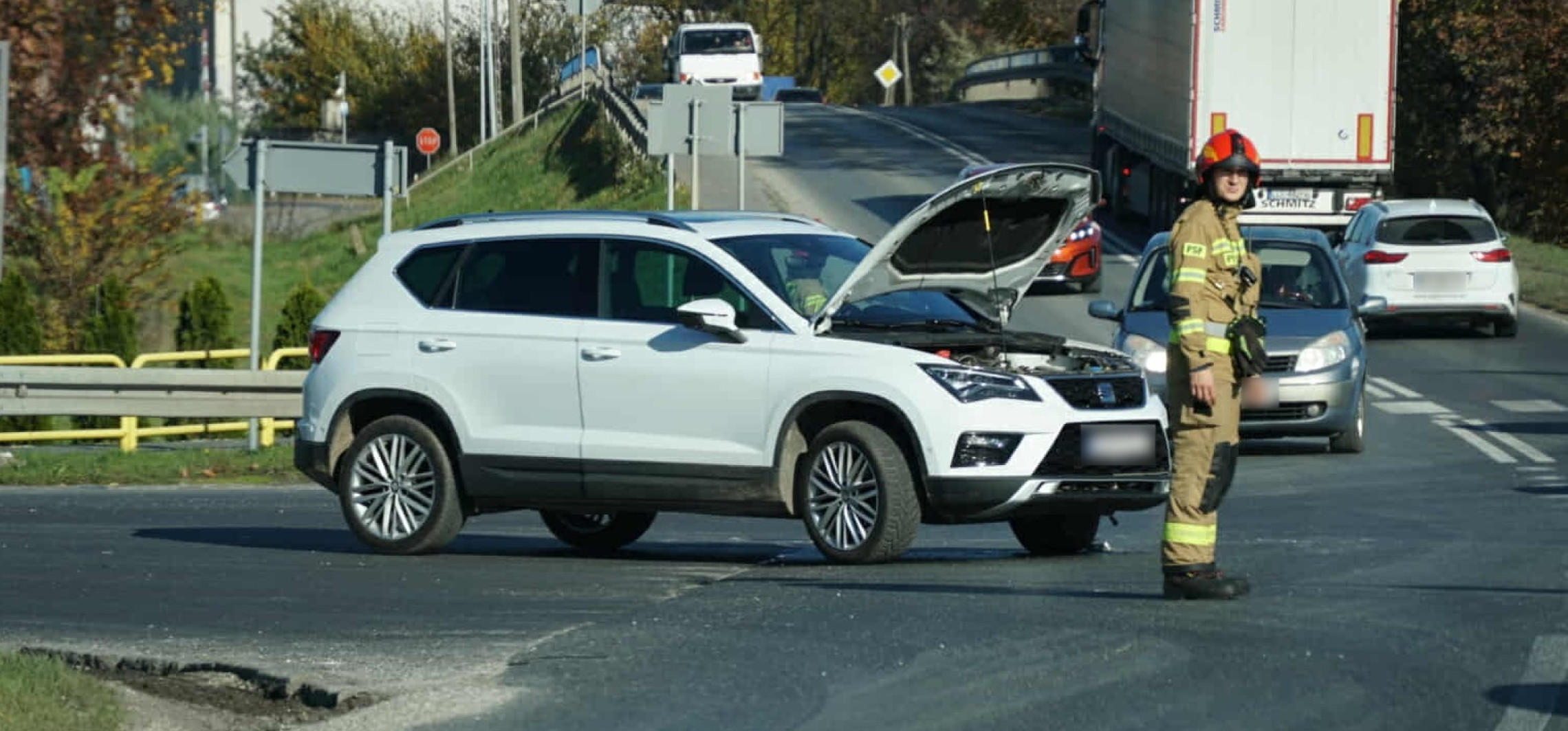 Zderzenie dwóch osobówek pod Inowrocławiem