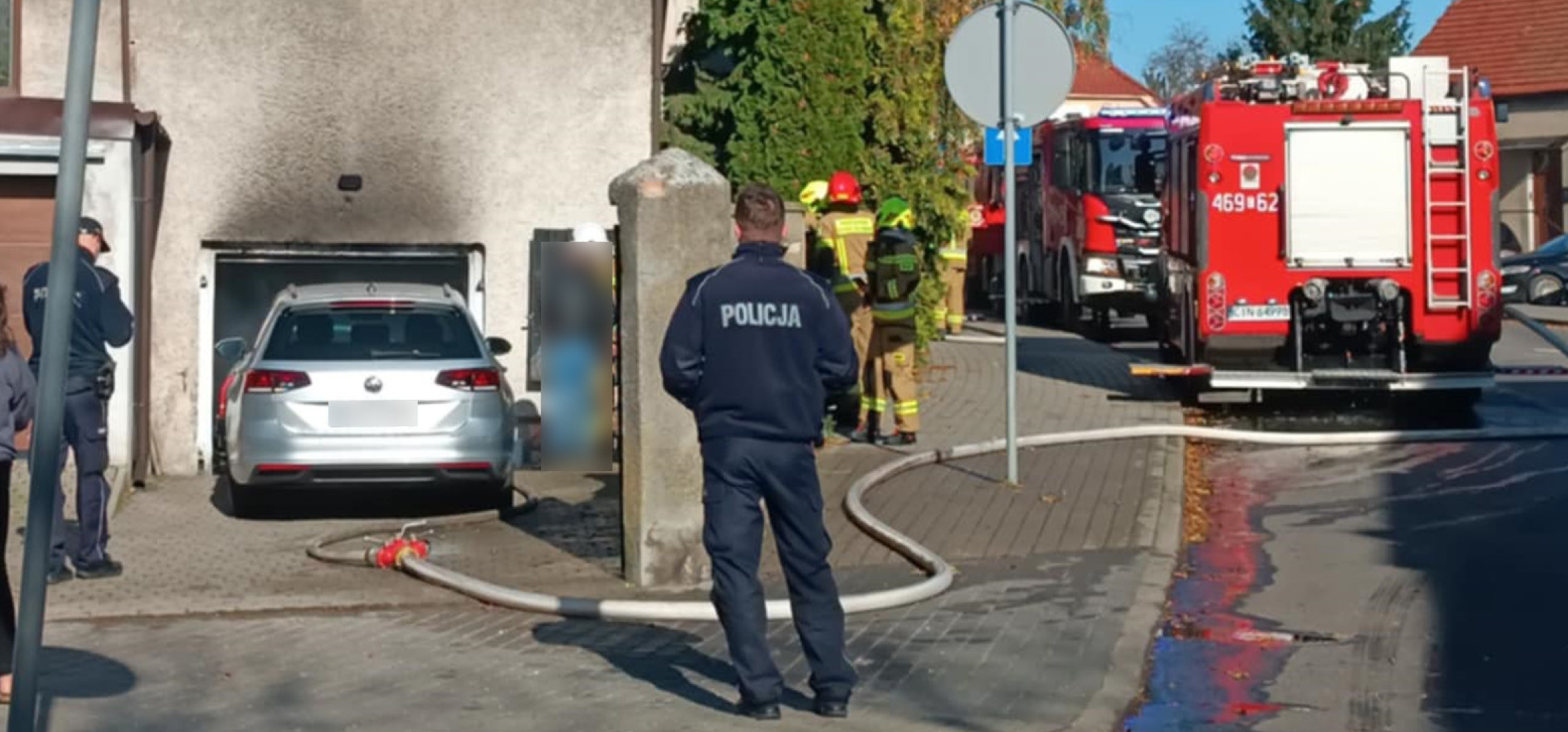 Pożar w centrum Kruszwicy. Paliła się piwnica